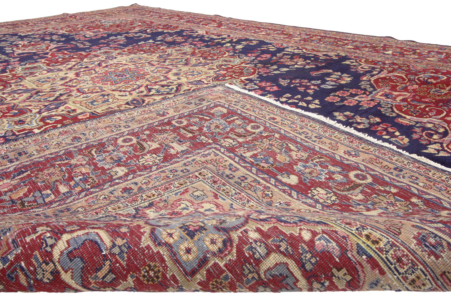 9 x 13 Vintage Persian Mashhad Rug 76253