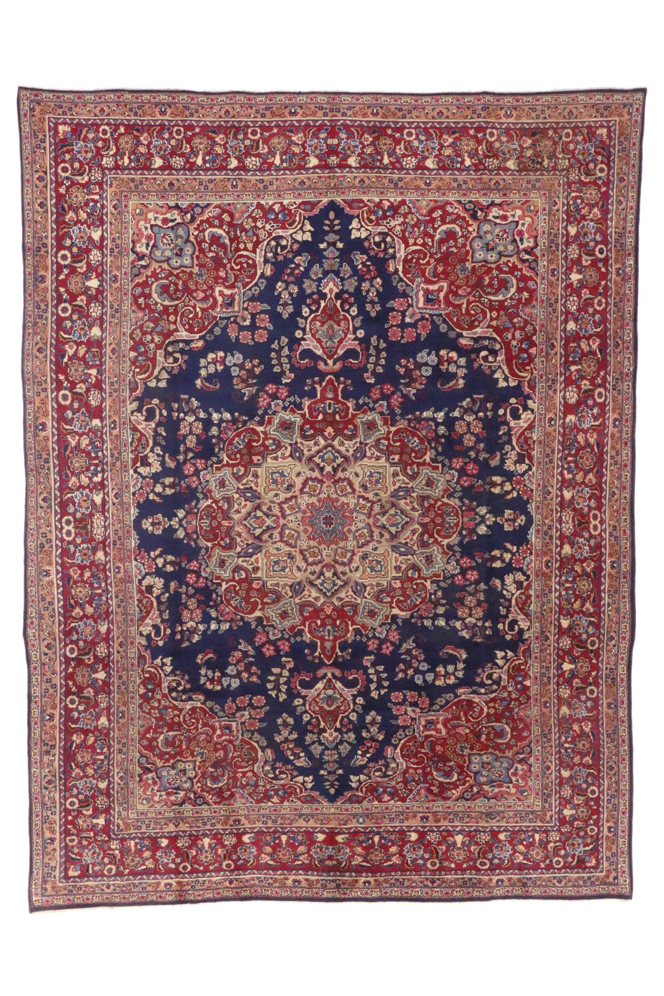 9 x 13 Vintage Persian Mashhad Rug 76253