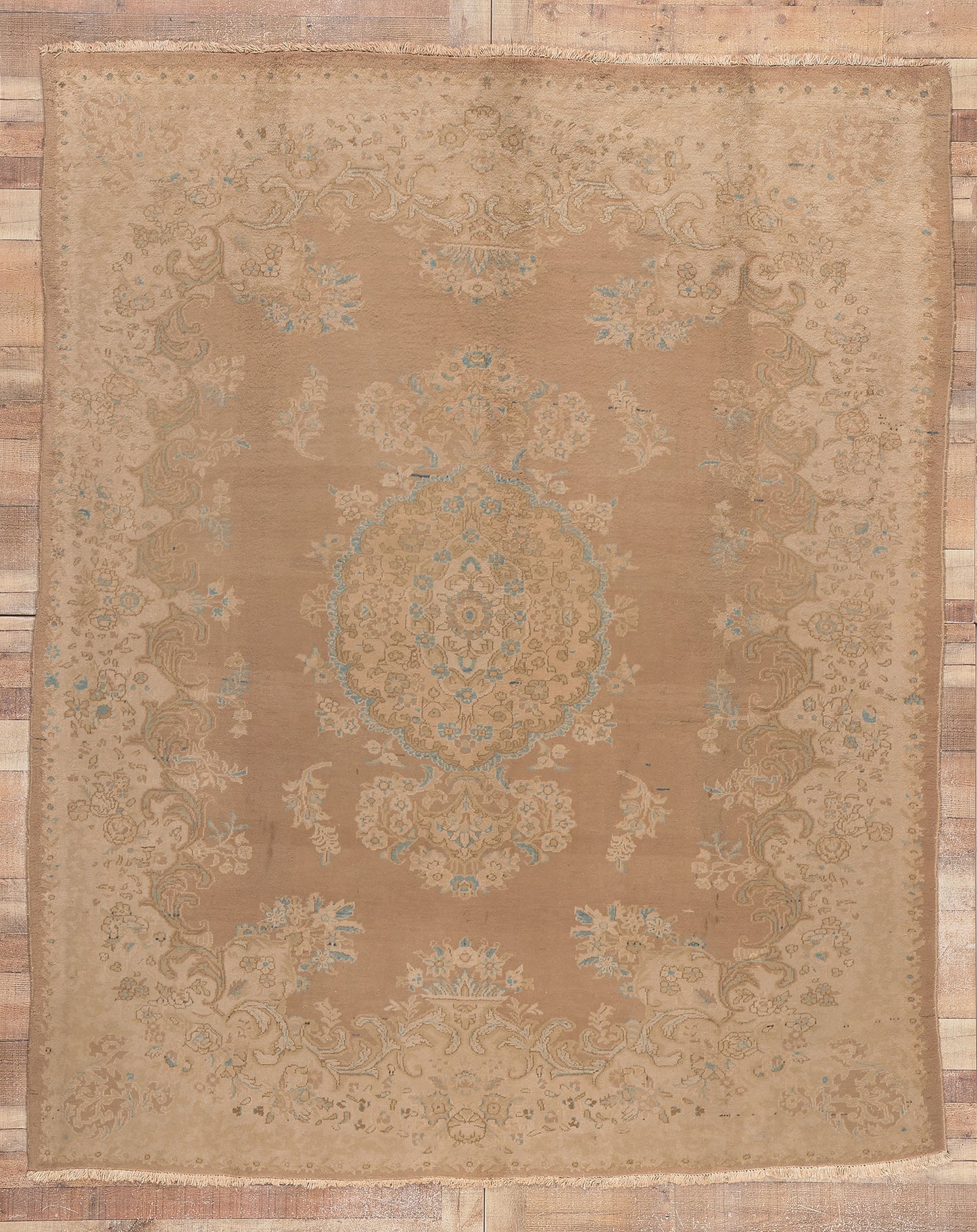 8 x 9 Vintage Persian Sarouk Rug 75606