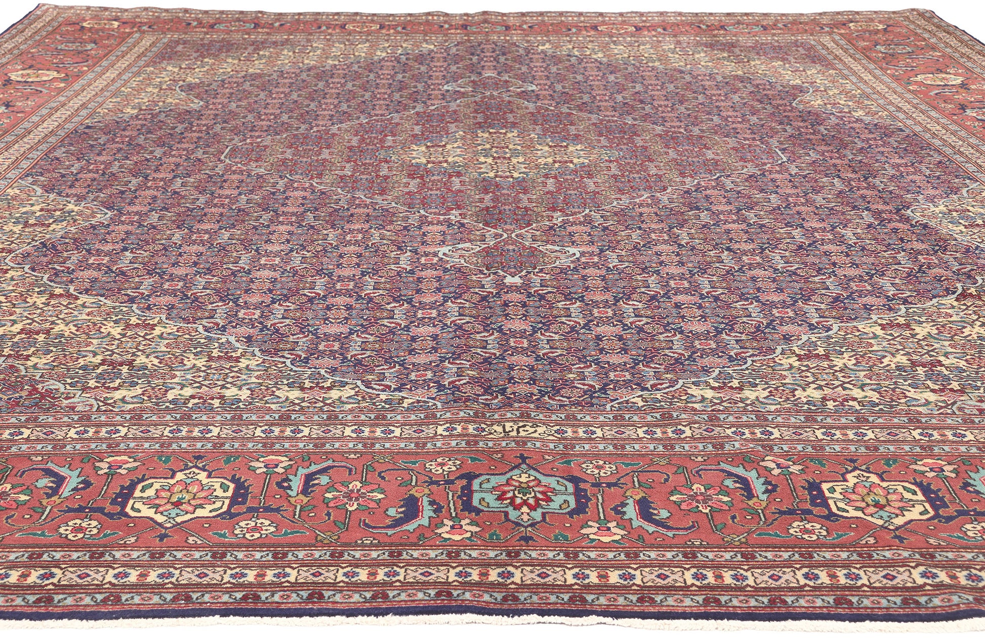 10 x 13 Vintage Persian Tabriz Rug 60713
