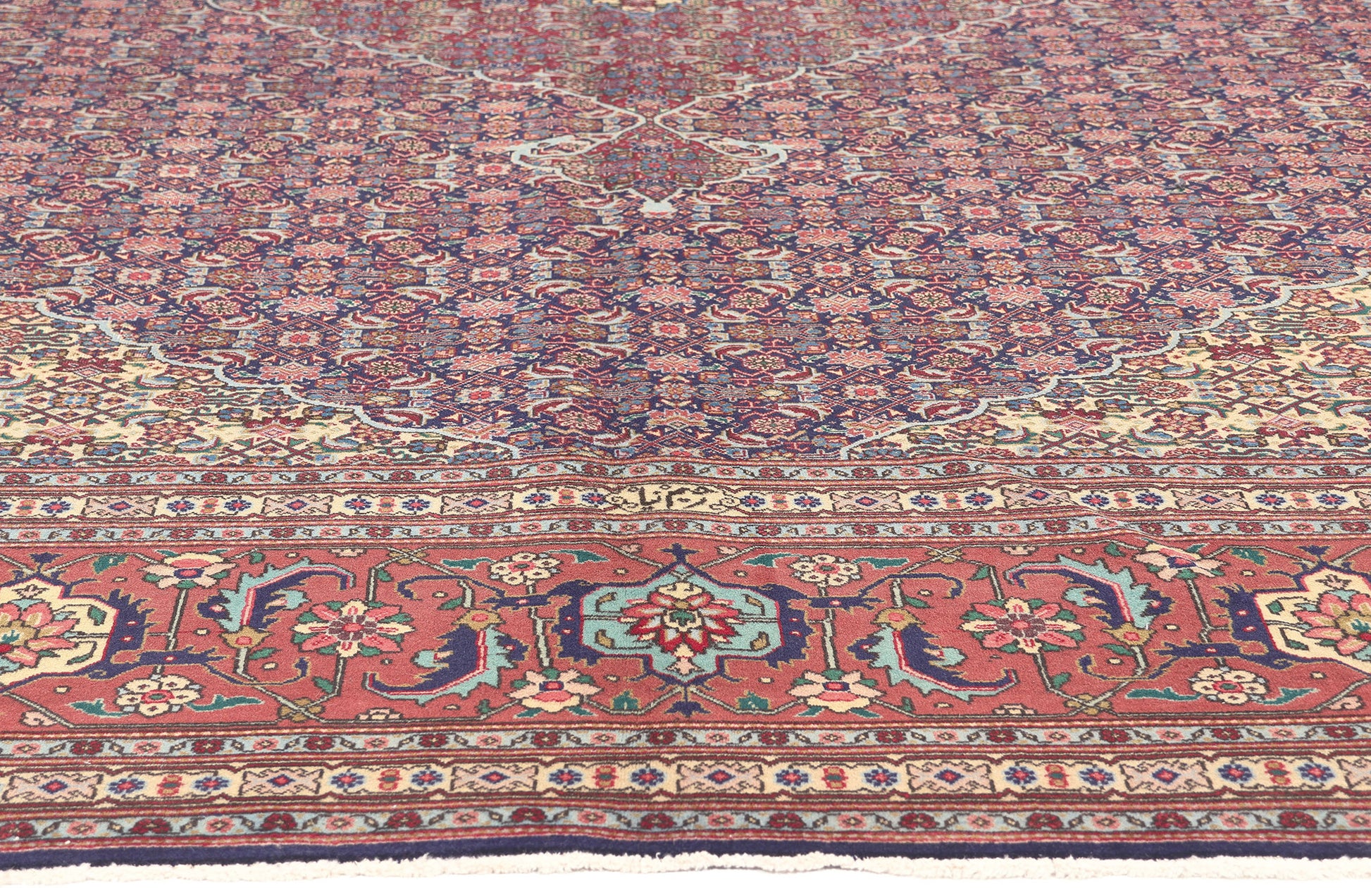 10 x 13 Vintage Persian Tabriz Rug 60713