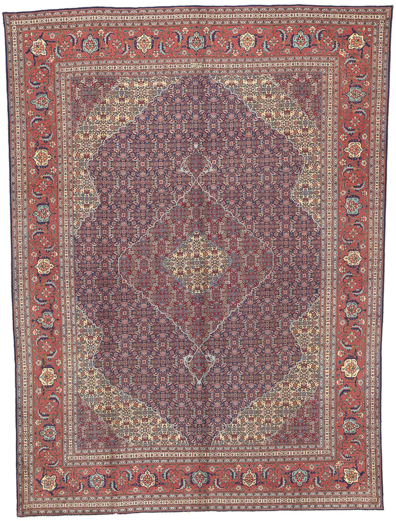 10 x 13 Vintage Persian Tabriz Rug 60713