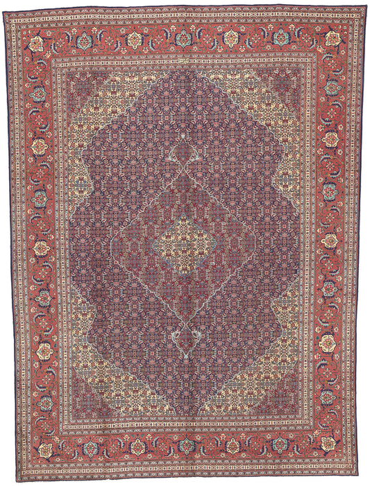 10 x 13 Vintage Persian Tabriz Rug 60713