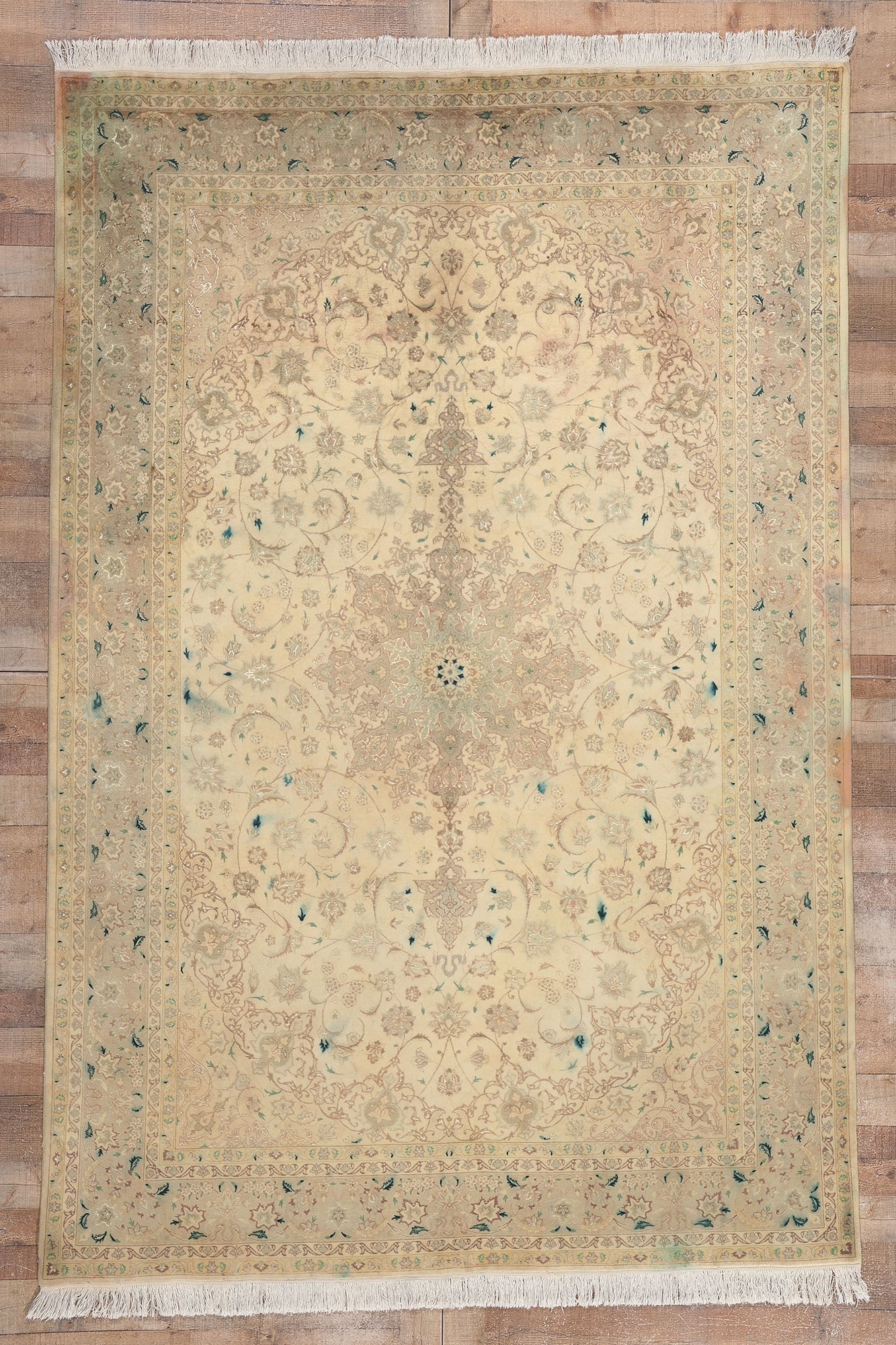 7 x 10 Vintage Persian Tabriz Rug 76976