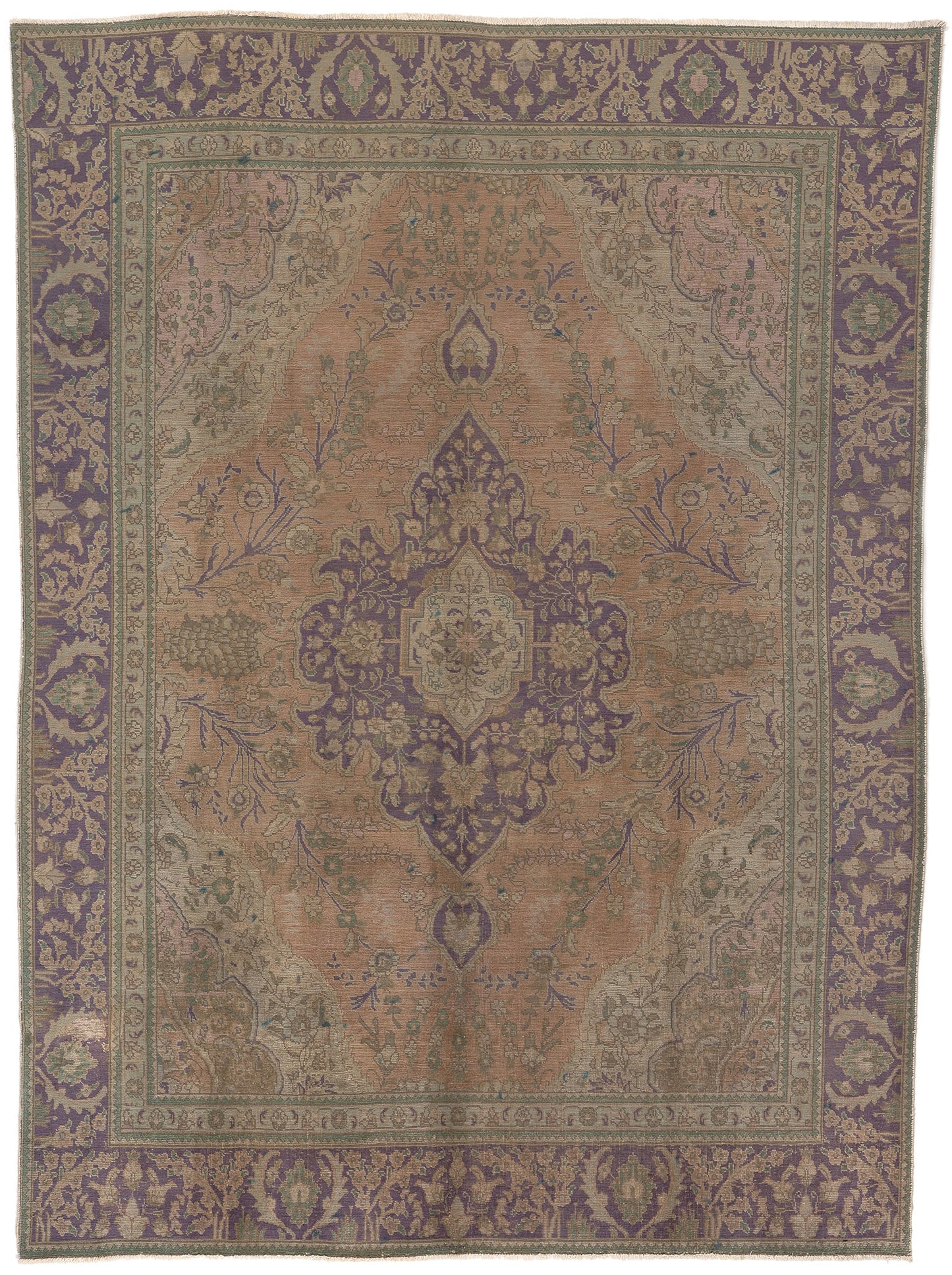7 x 10 Antique Persian Tabriz Rug 74850