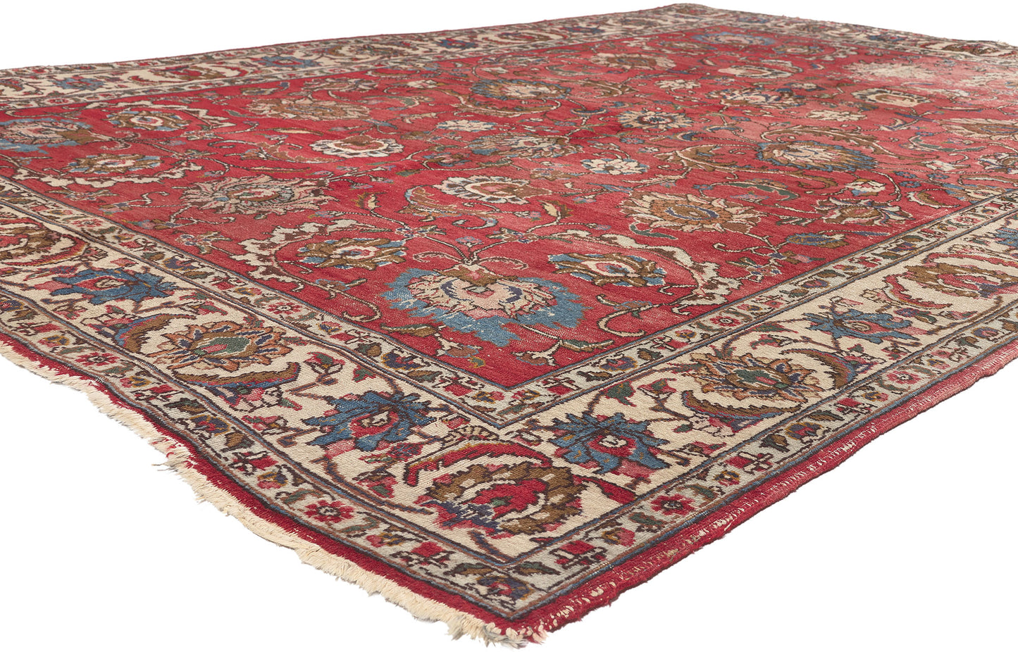 7 x 11 Vintage Persian Tabriz Rug 78237
