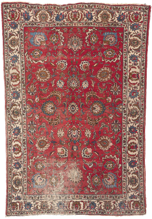 7 x 11 Vintage Persian Tabriz Rug 78237