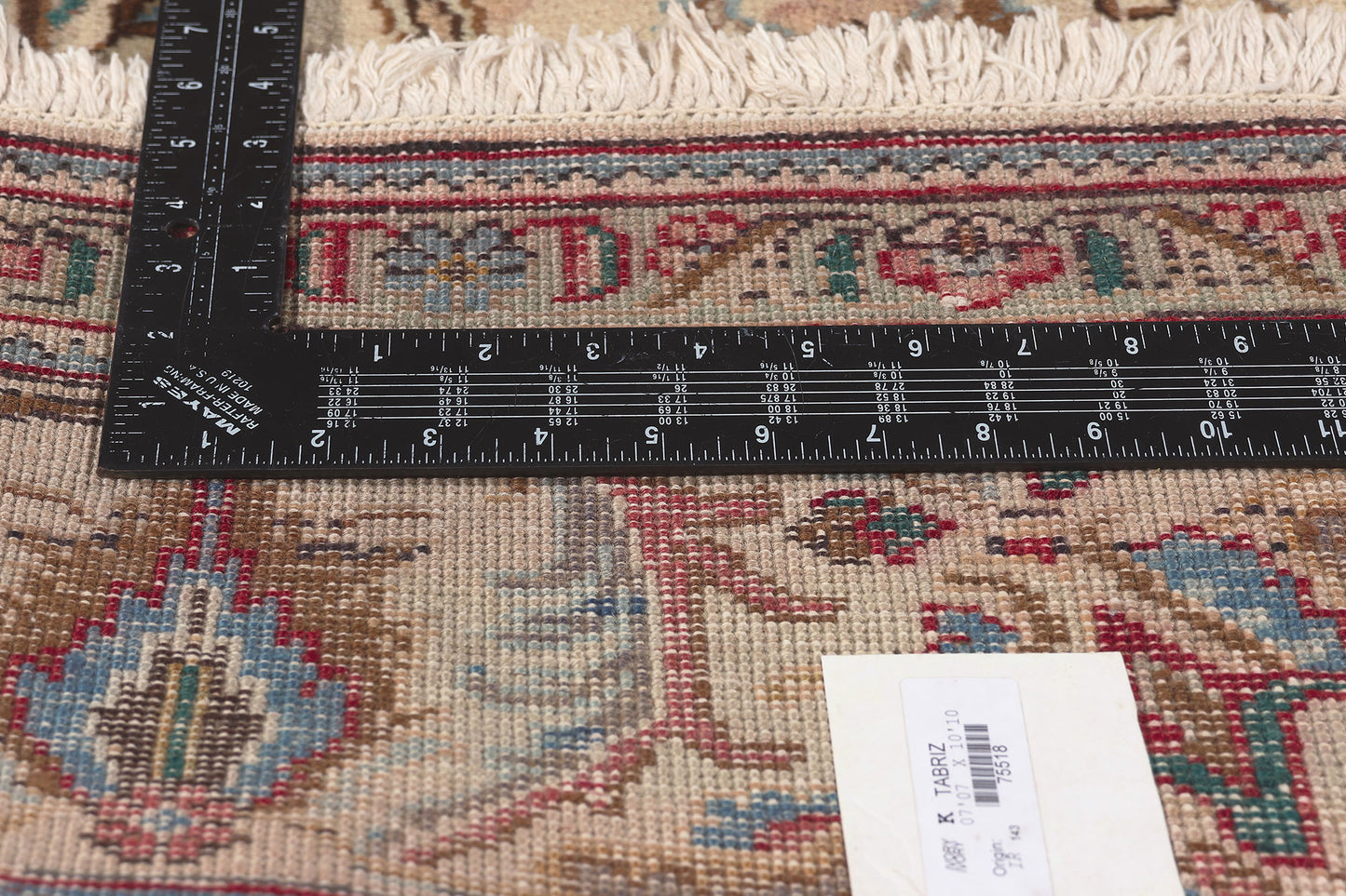 8 x 11 Vintage Persian Tabriz Rug 75518