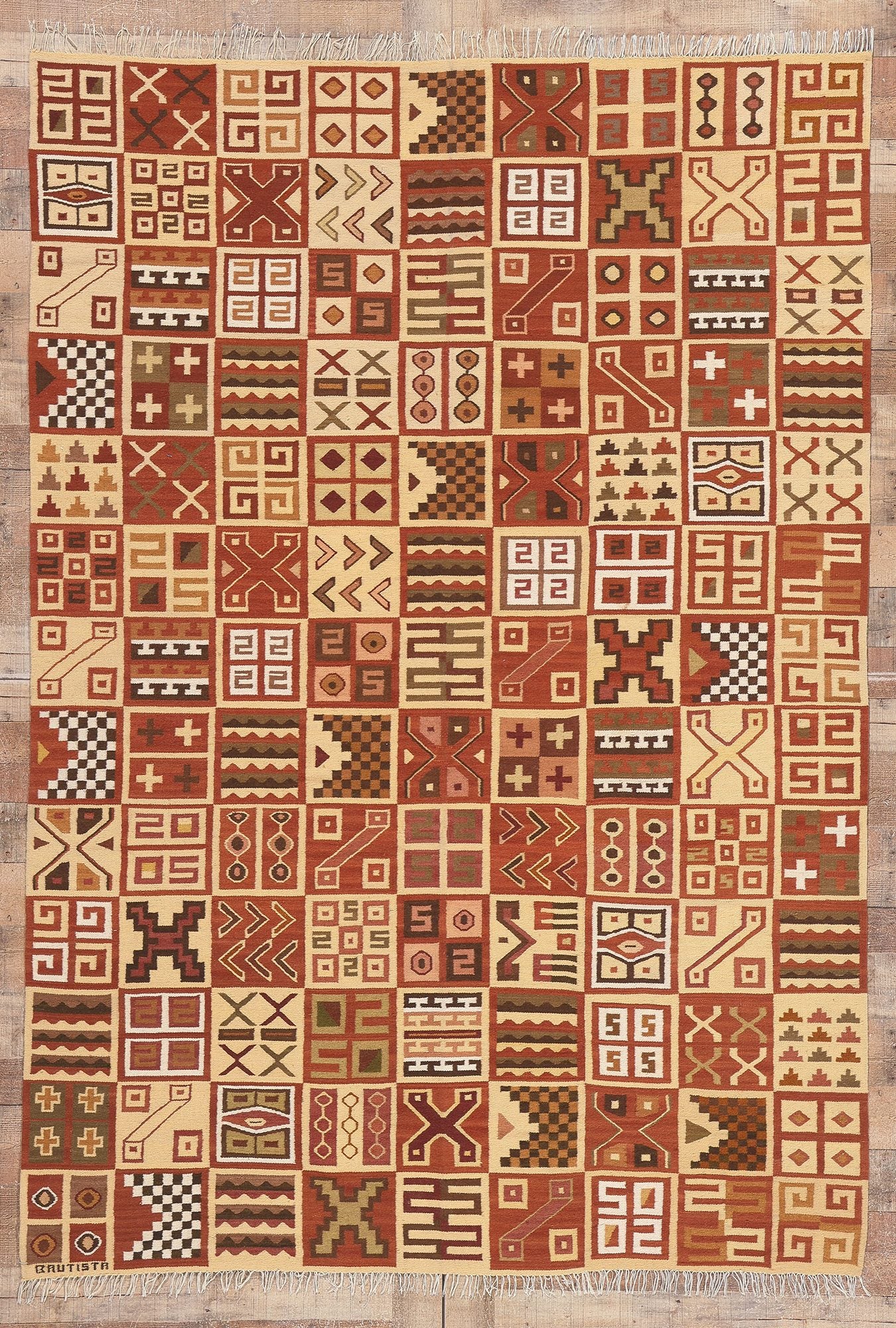 6 x 8 Vintage Peruvian Kilim Rug 78624