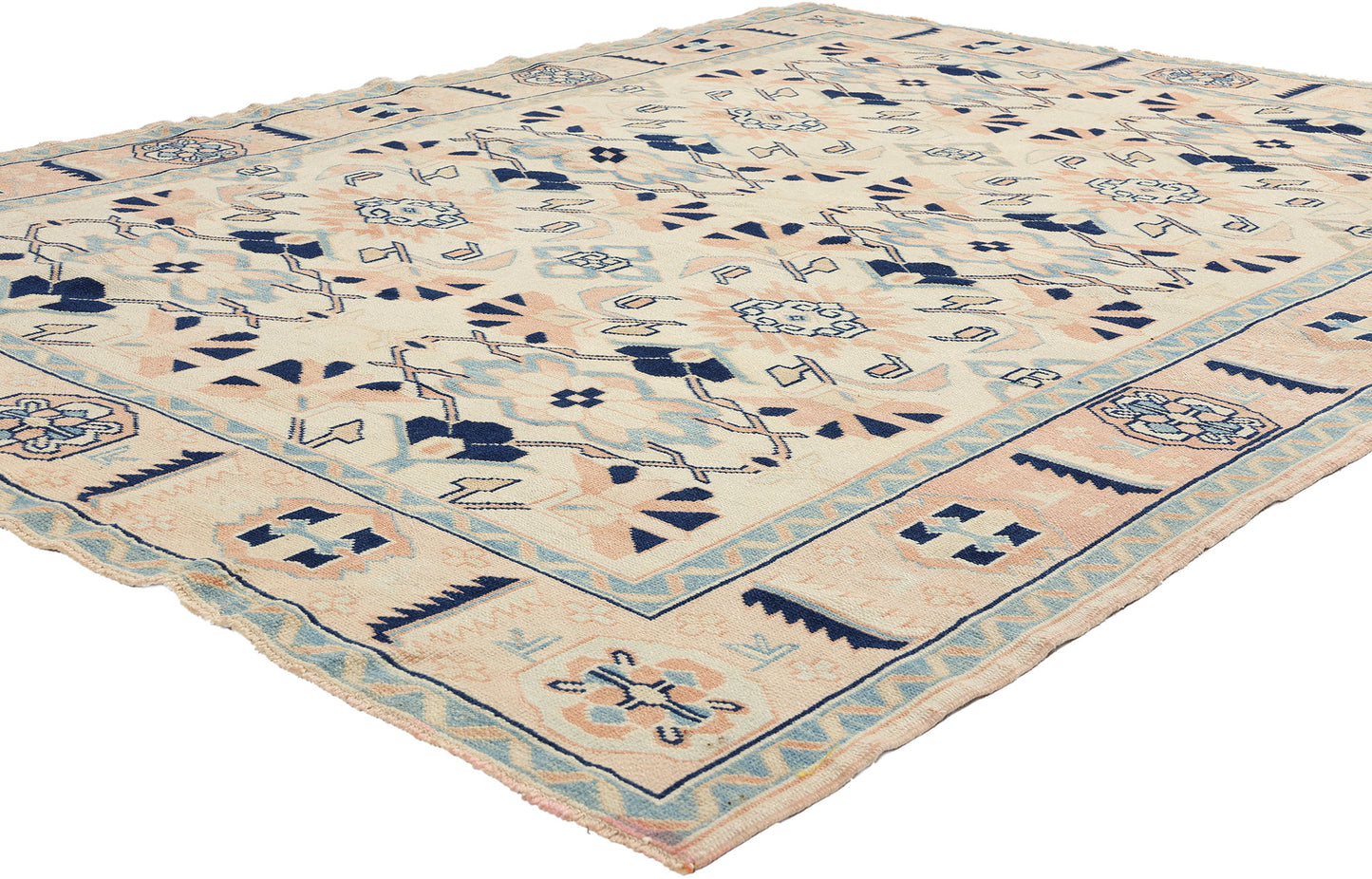 5 x 7 Vintage Pink Turkish Oushak Rug 53935