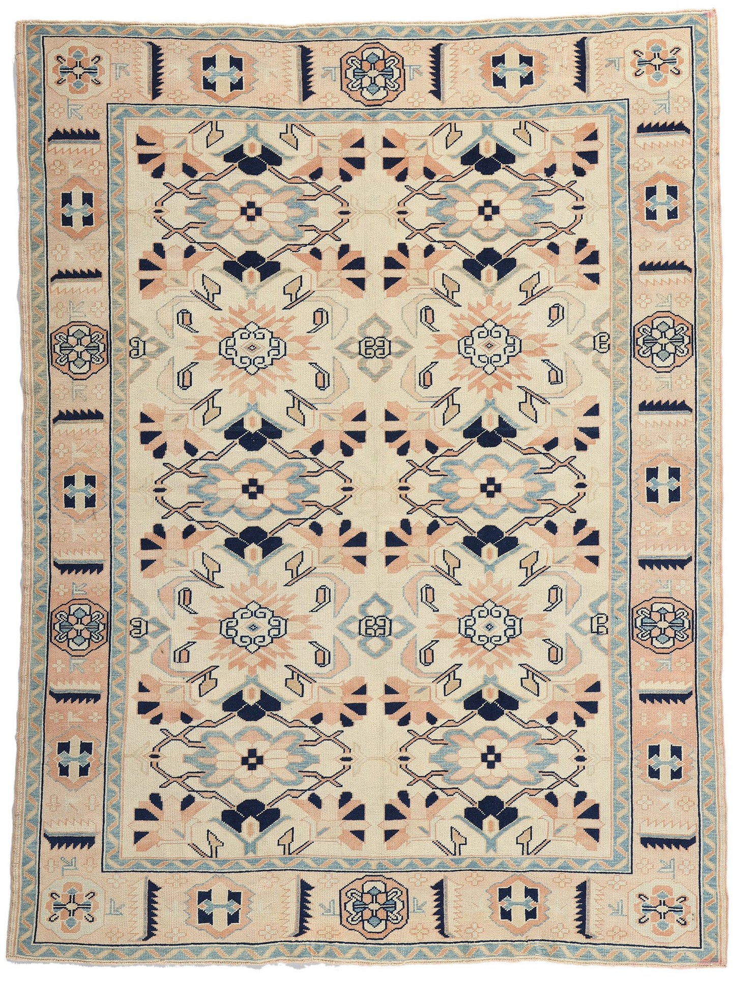 5 x 7 Vintage Pink Turkish Oushak Rug 53935