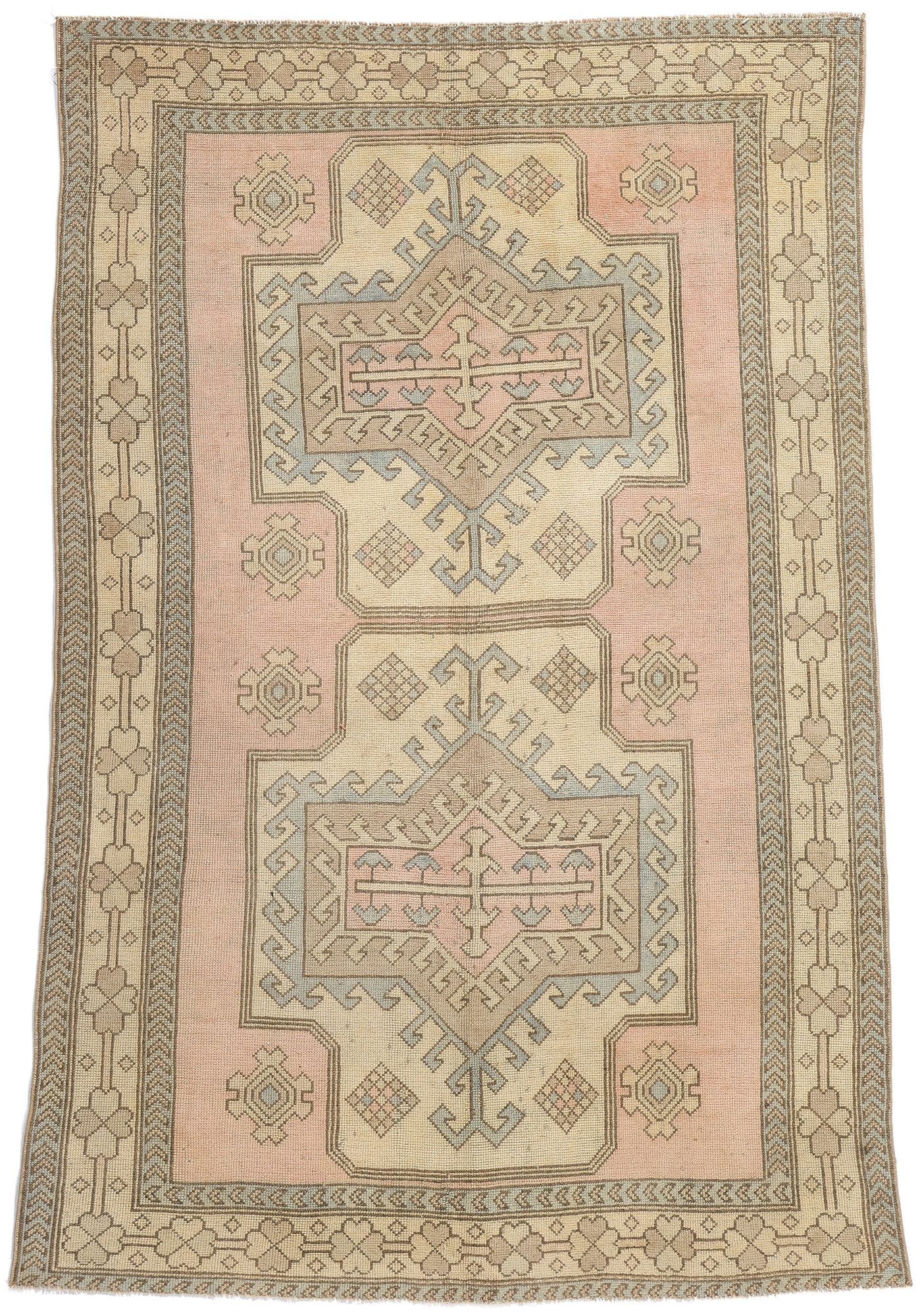 5 x 8 Vintage Pink Persian Hamadan Rug 53941