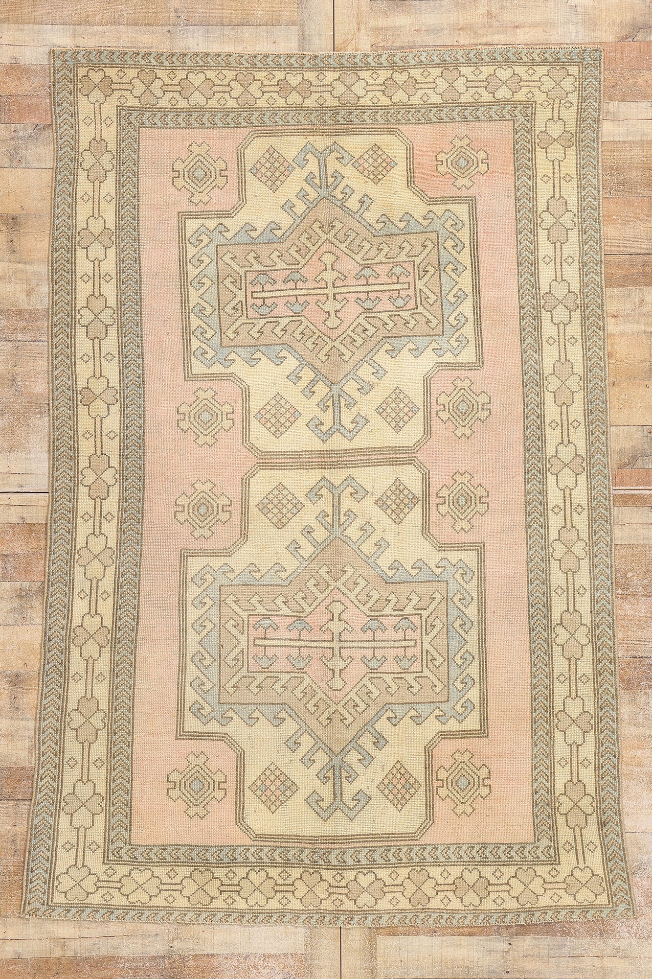 5 x 8 Vintage Pink Persian Hamadan Rug 53941