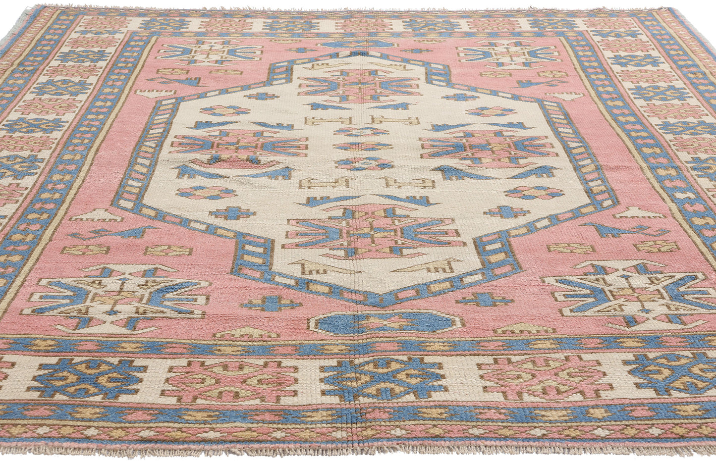 6 x 8 Vintage Pink Persian Hamadan Rug 53944