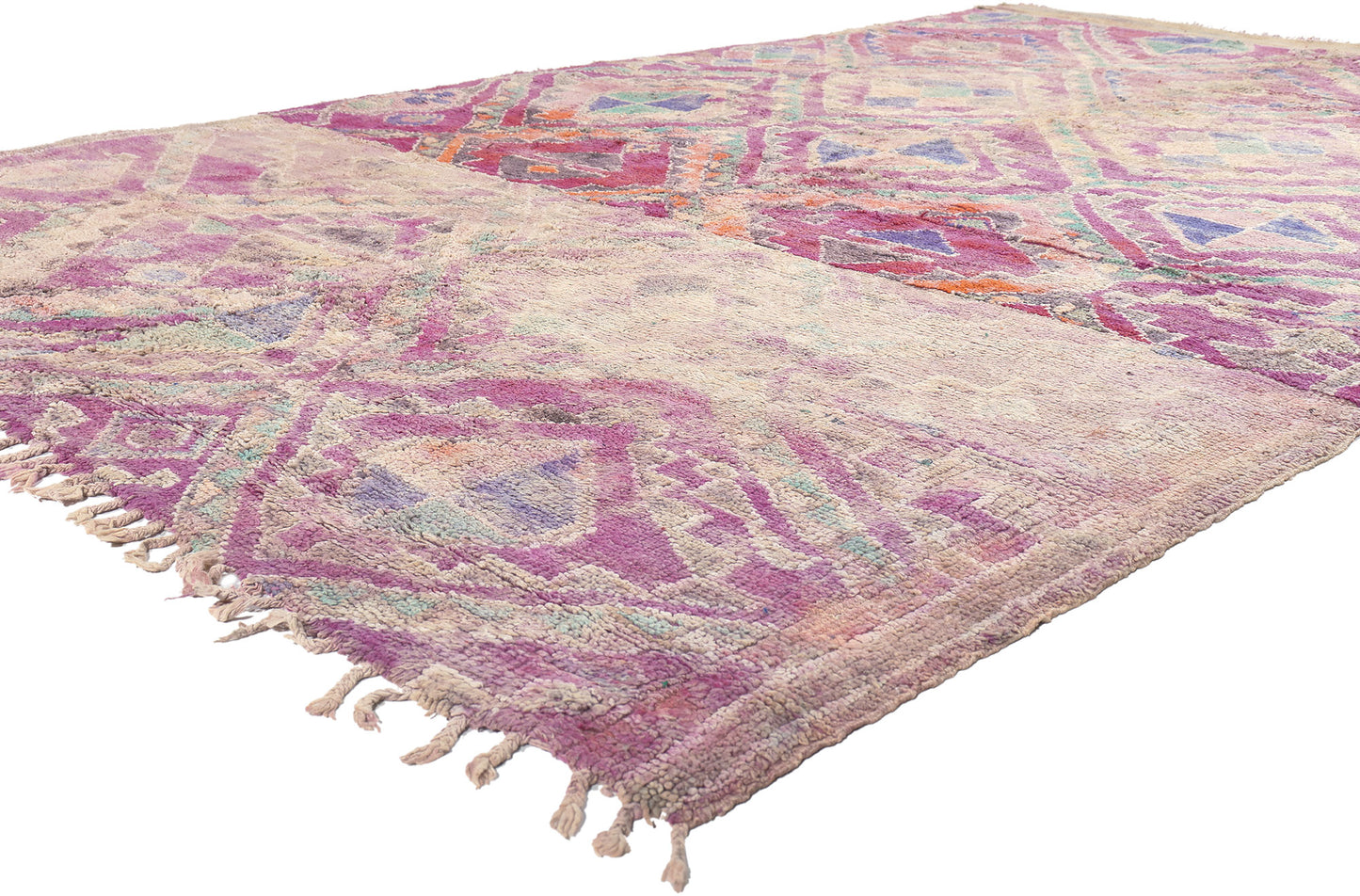 7 x 11 Vintage Purple Boujad Moroccan Rug 20956