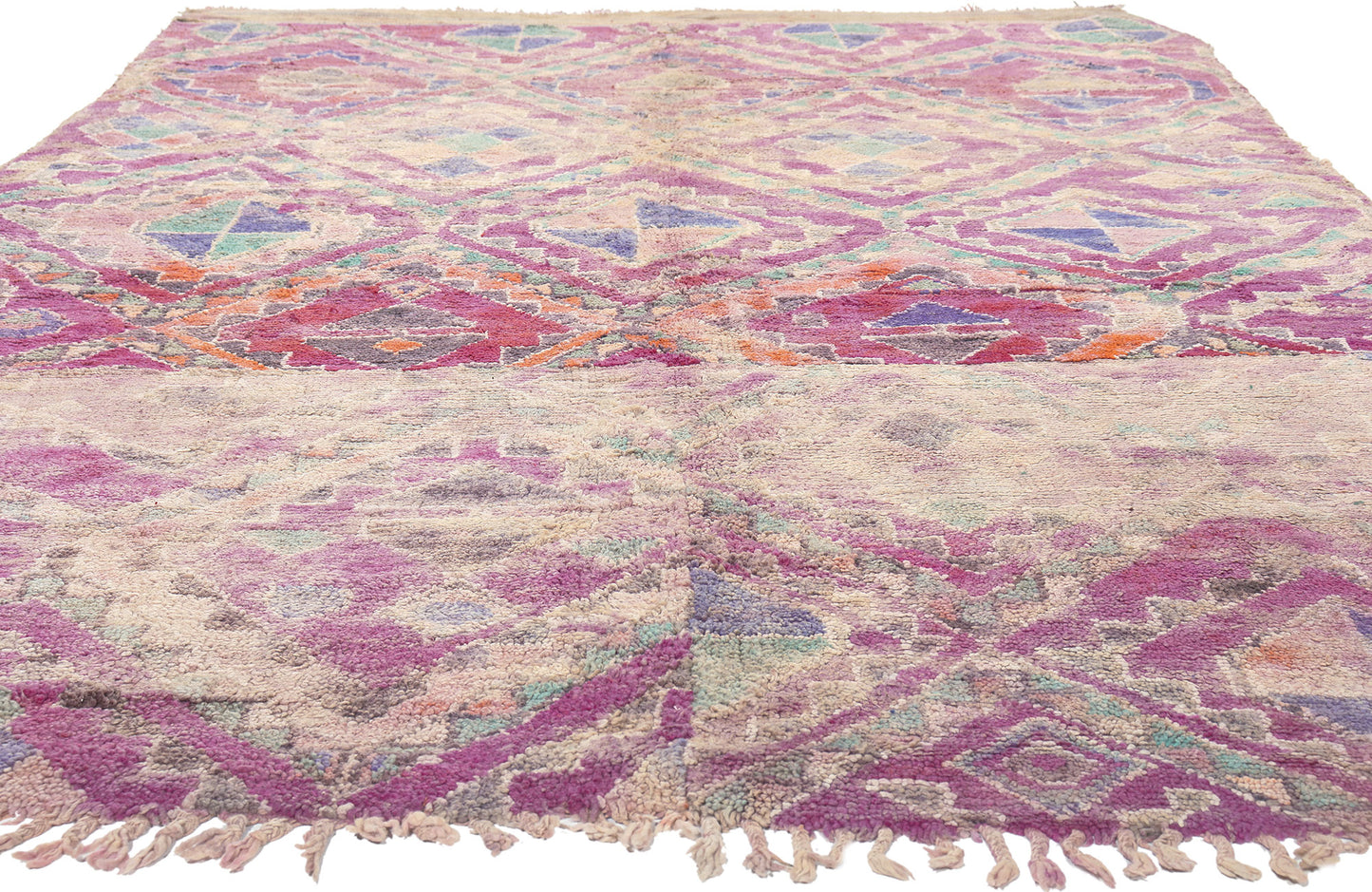 7 x 11 Vintage Purple Boujad Moroccan Rug 20956