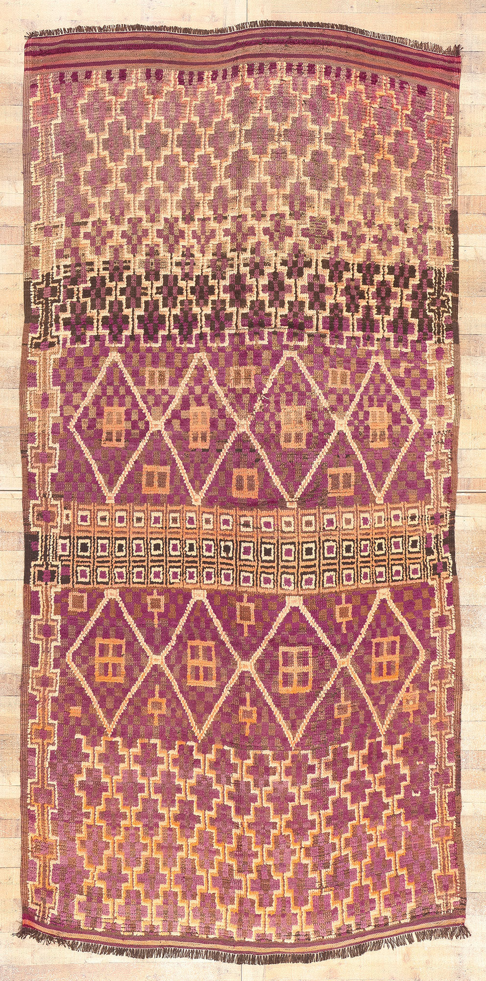 6 x 13 Vintage Purple Beni MGuild Moroccan Rug 20917