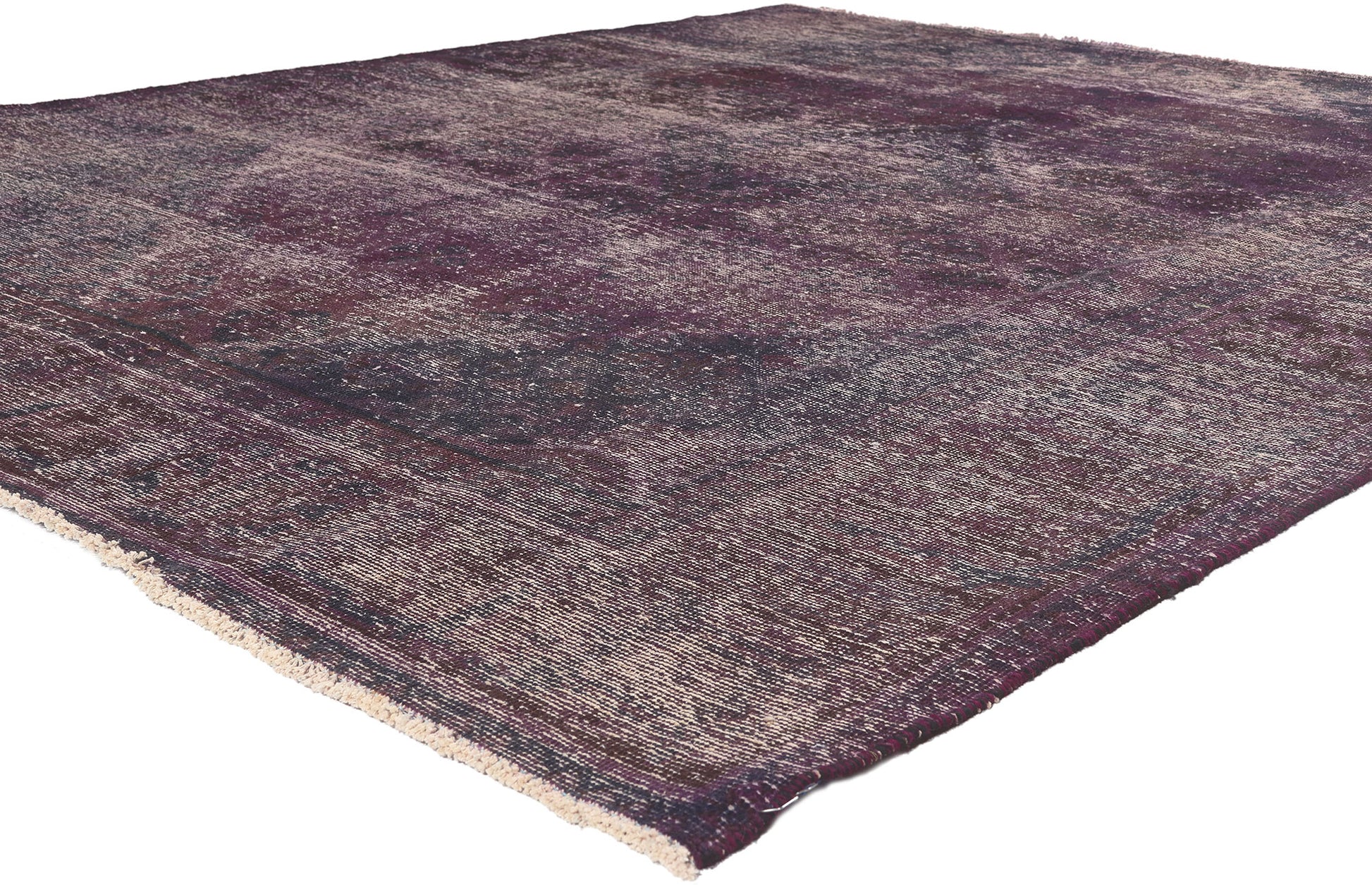 7 x 9 Vintage Turkish Purple Overdyed Rug 60685