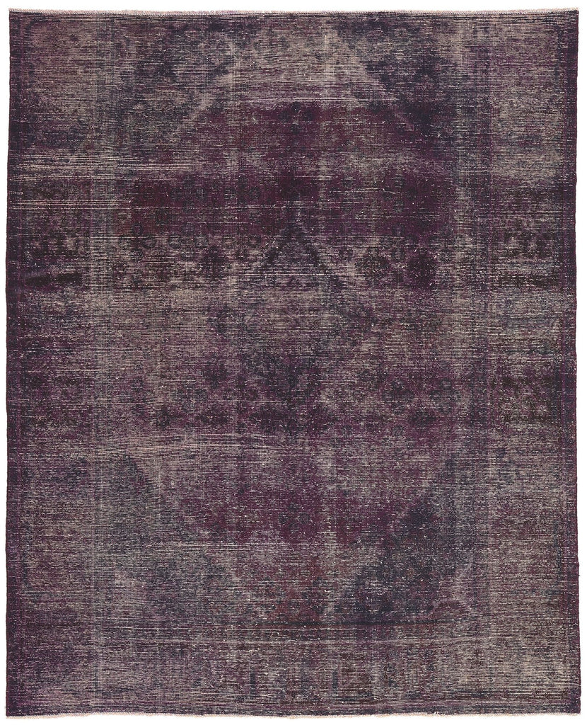 7 x 9 Vintage Turkish Purple Overdyed Rug 60685