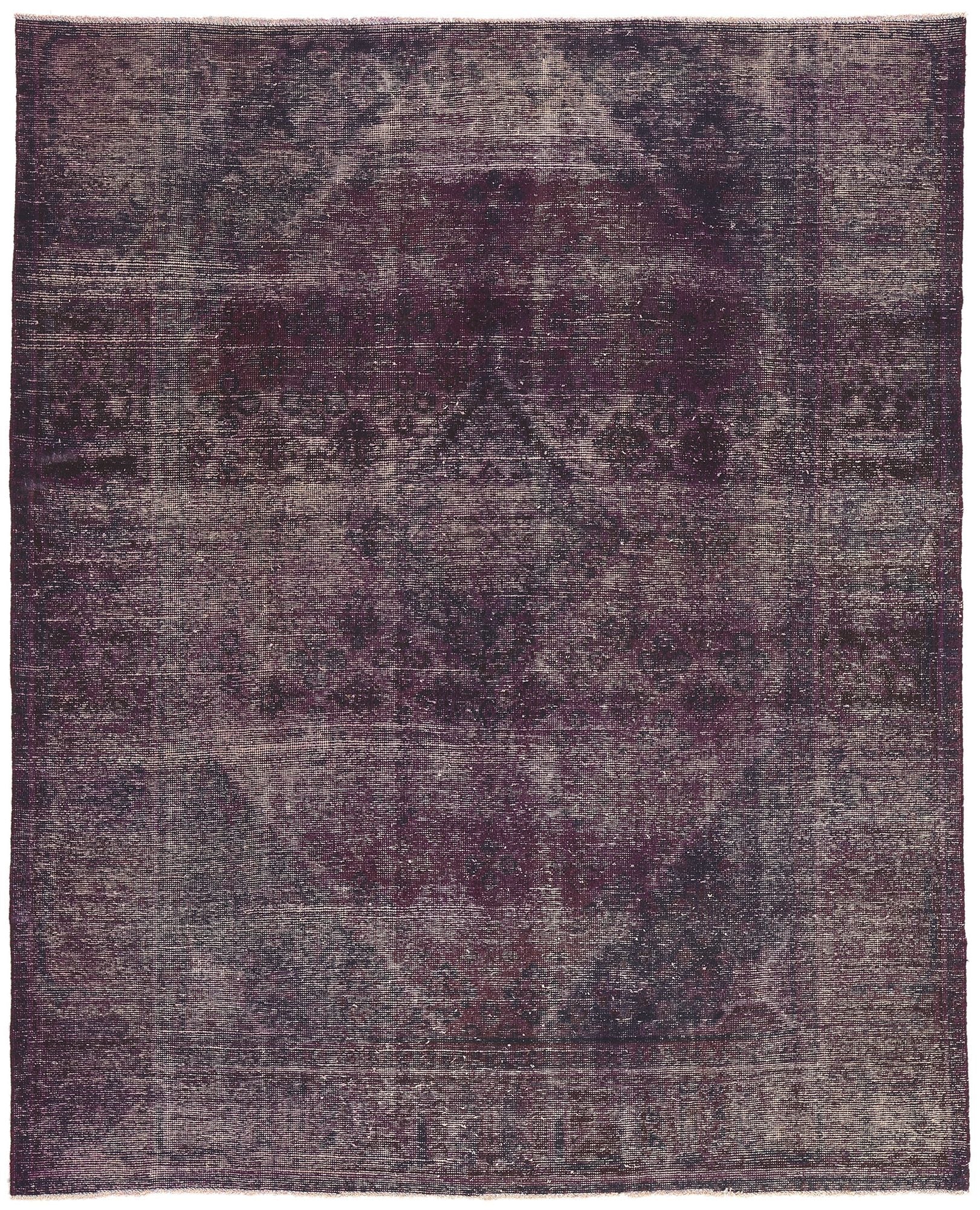 7 x 9 Vintage Turkish Purple Overdyed Rug 60685