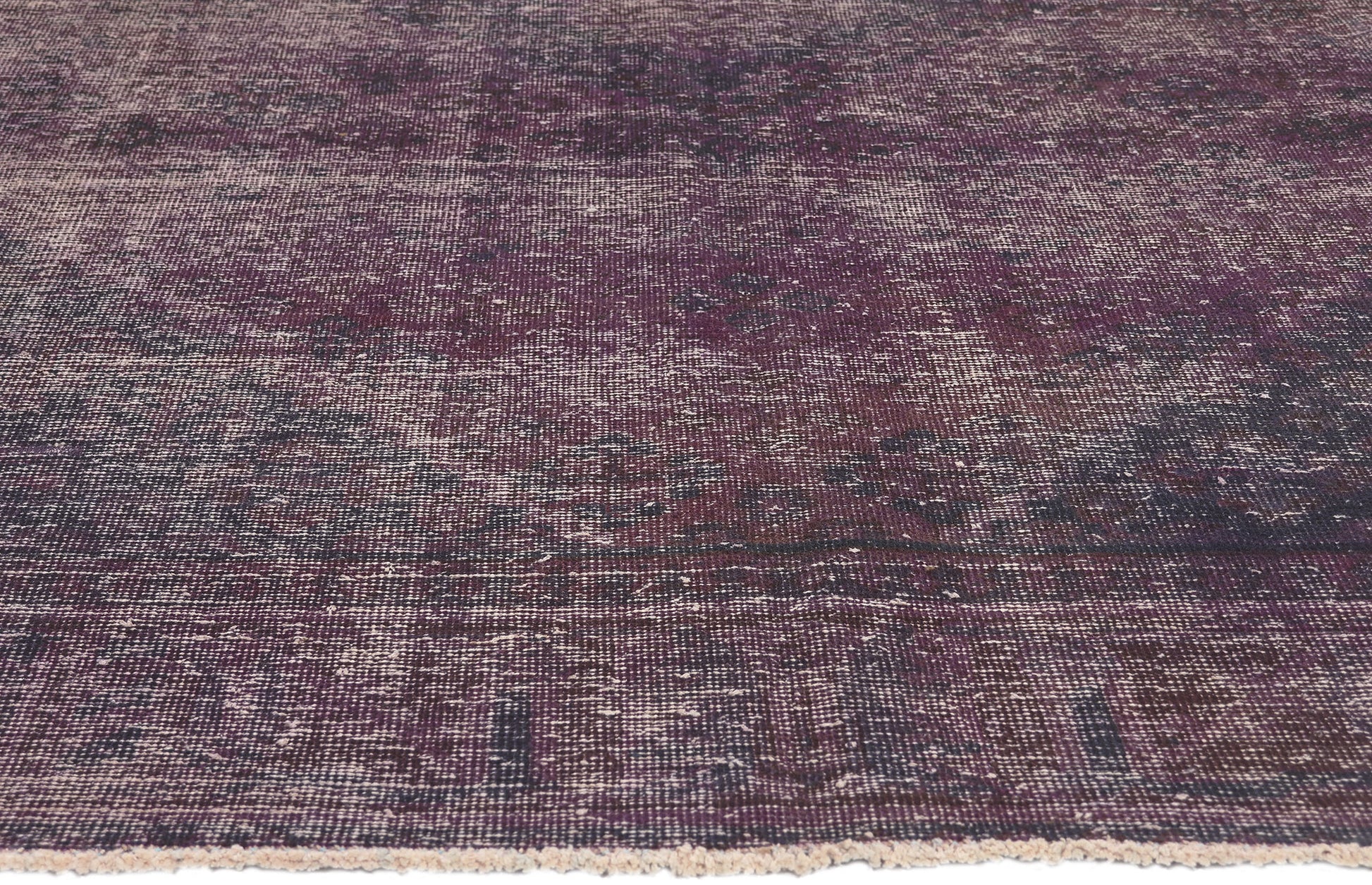 7 x 9 Vintage Turkish Purple Overdyed Rug 60685
