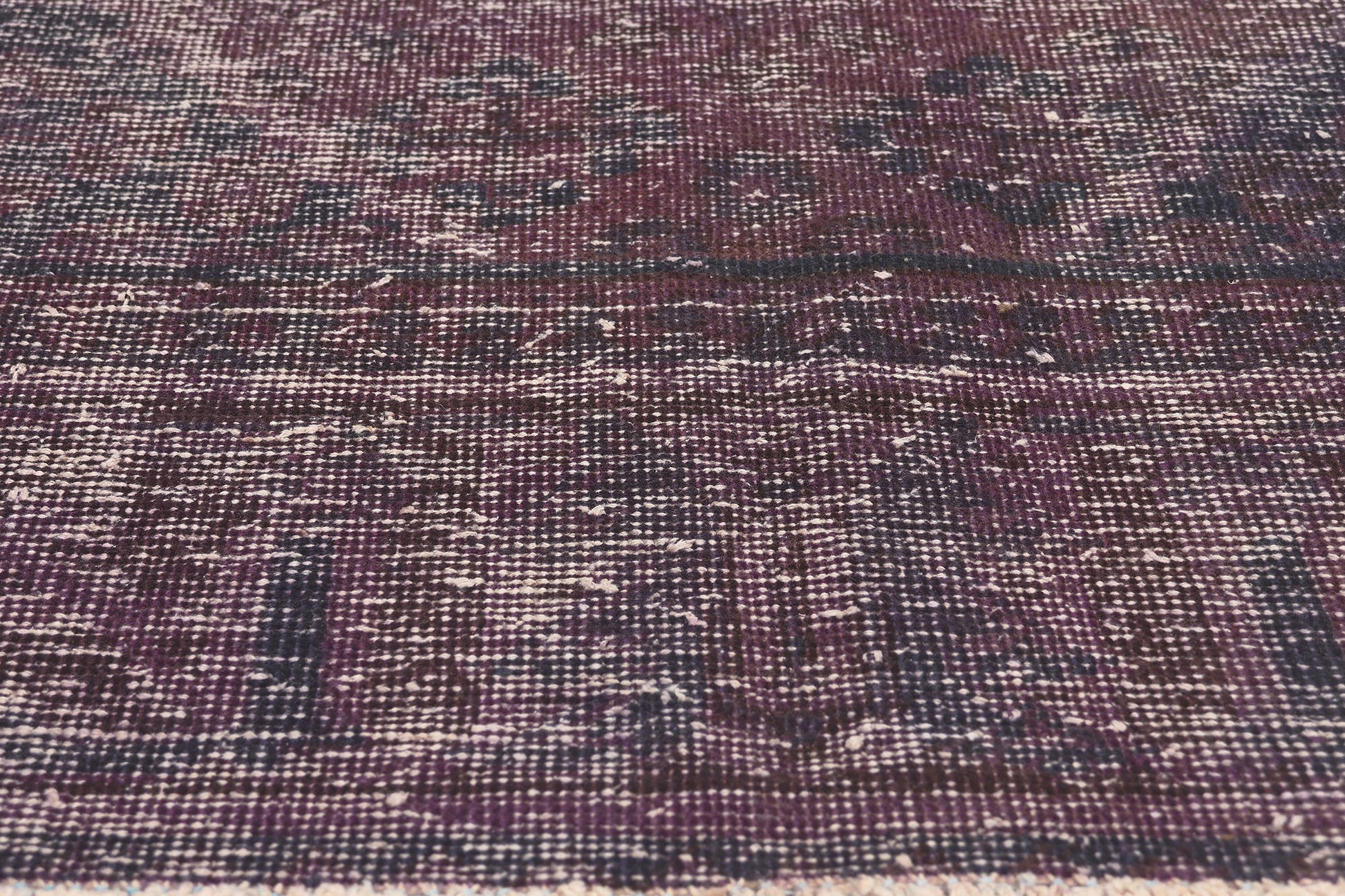 7 x 9 Vintage Turkish Purple Overdyed Rug 60685