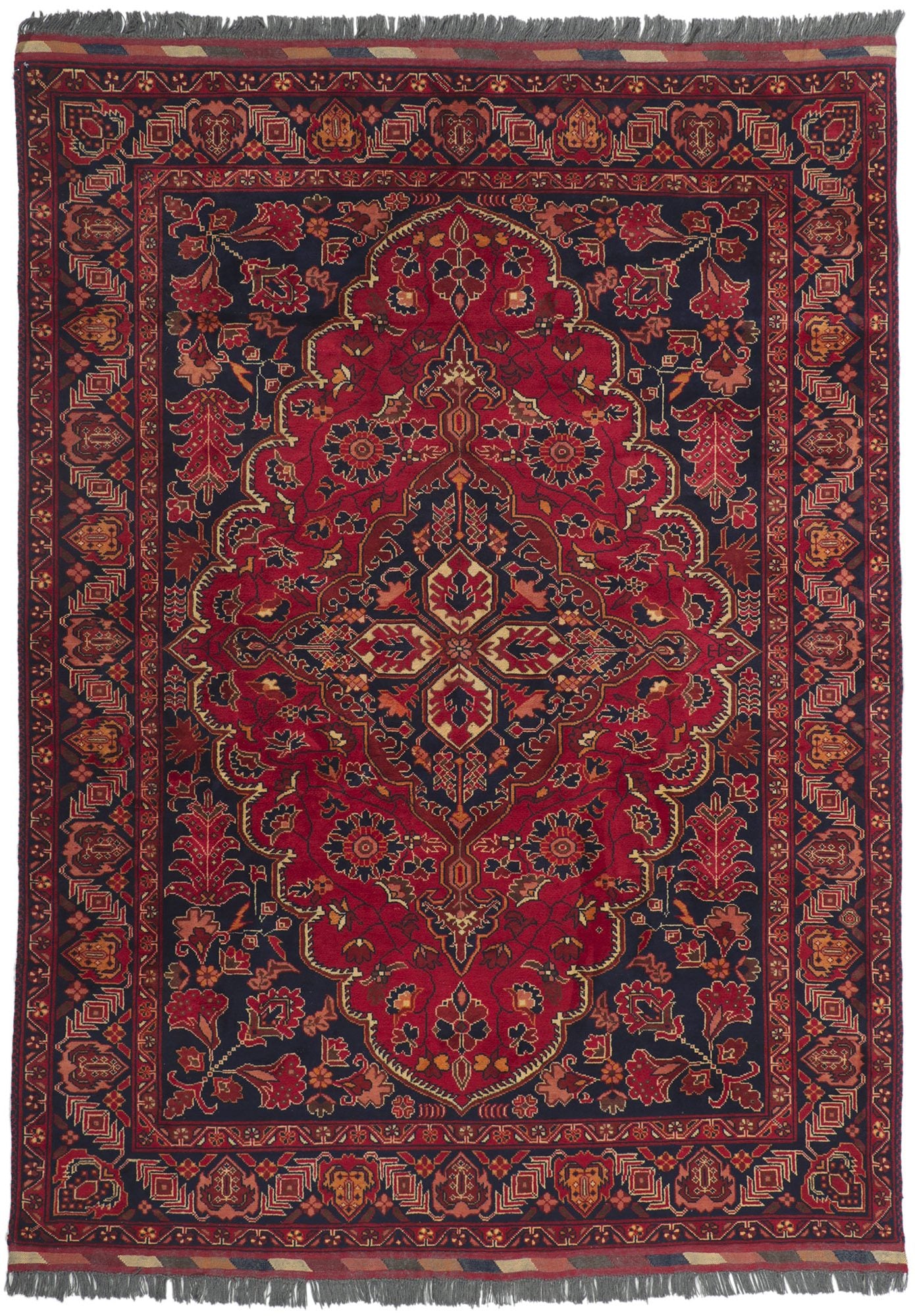 6 x 8 Vintage Afghani Rug 78344