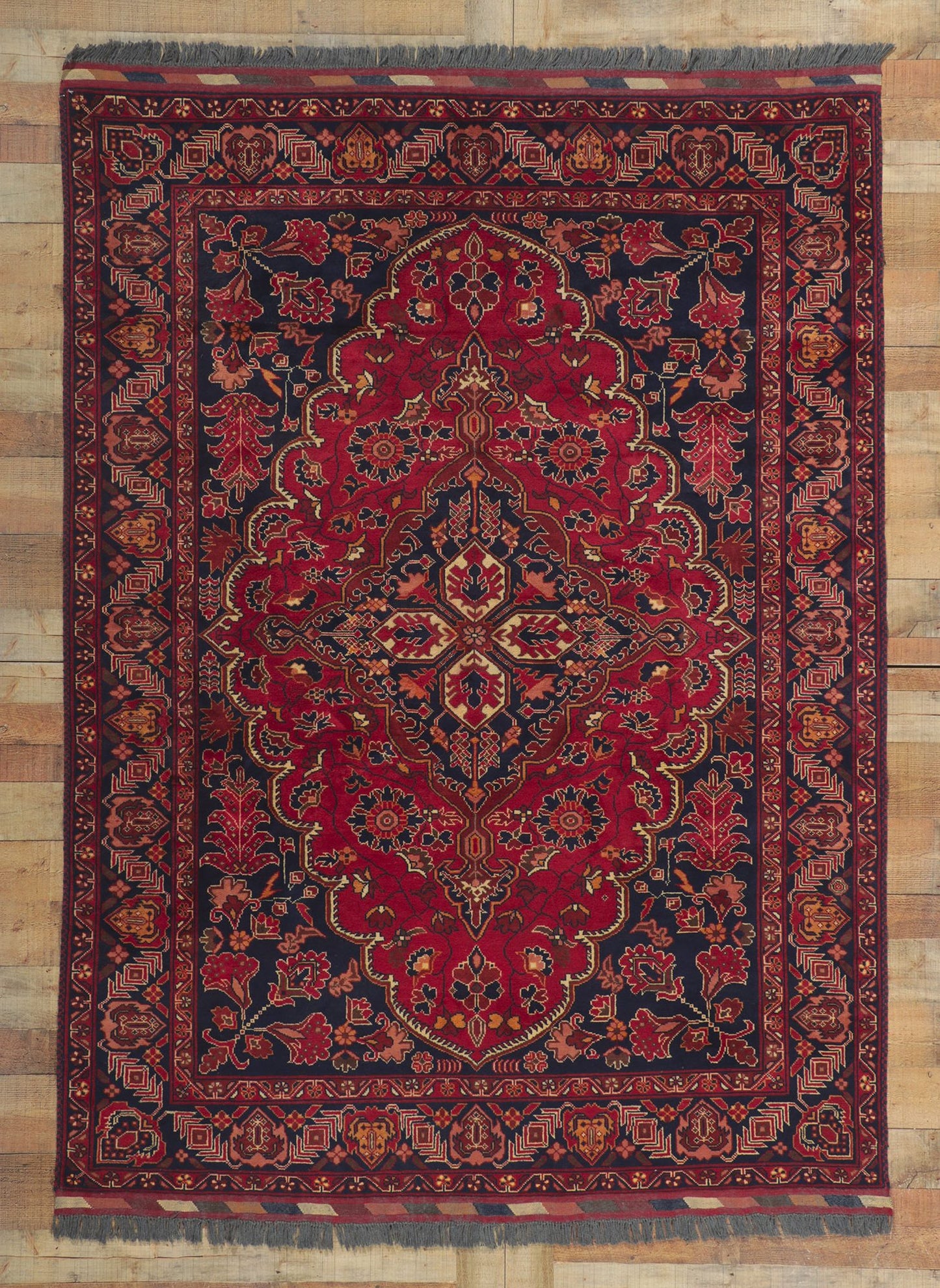 6 x 8 Vintage Afghani Rug 78344