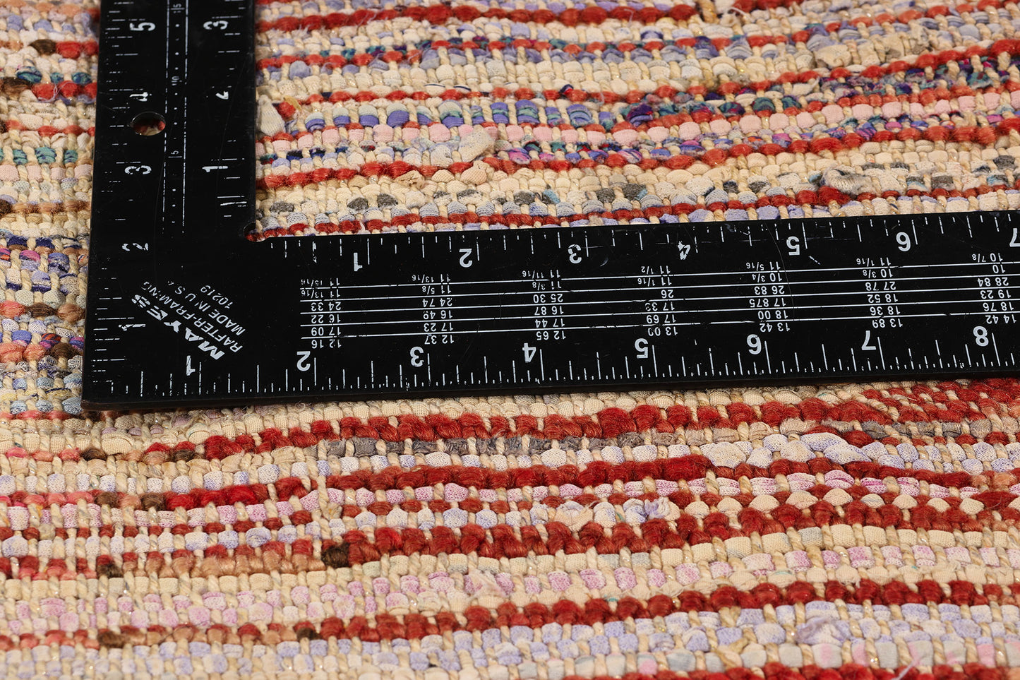 5 x 7 Vintage Red Boujad Moroccan Rag Rug 21831