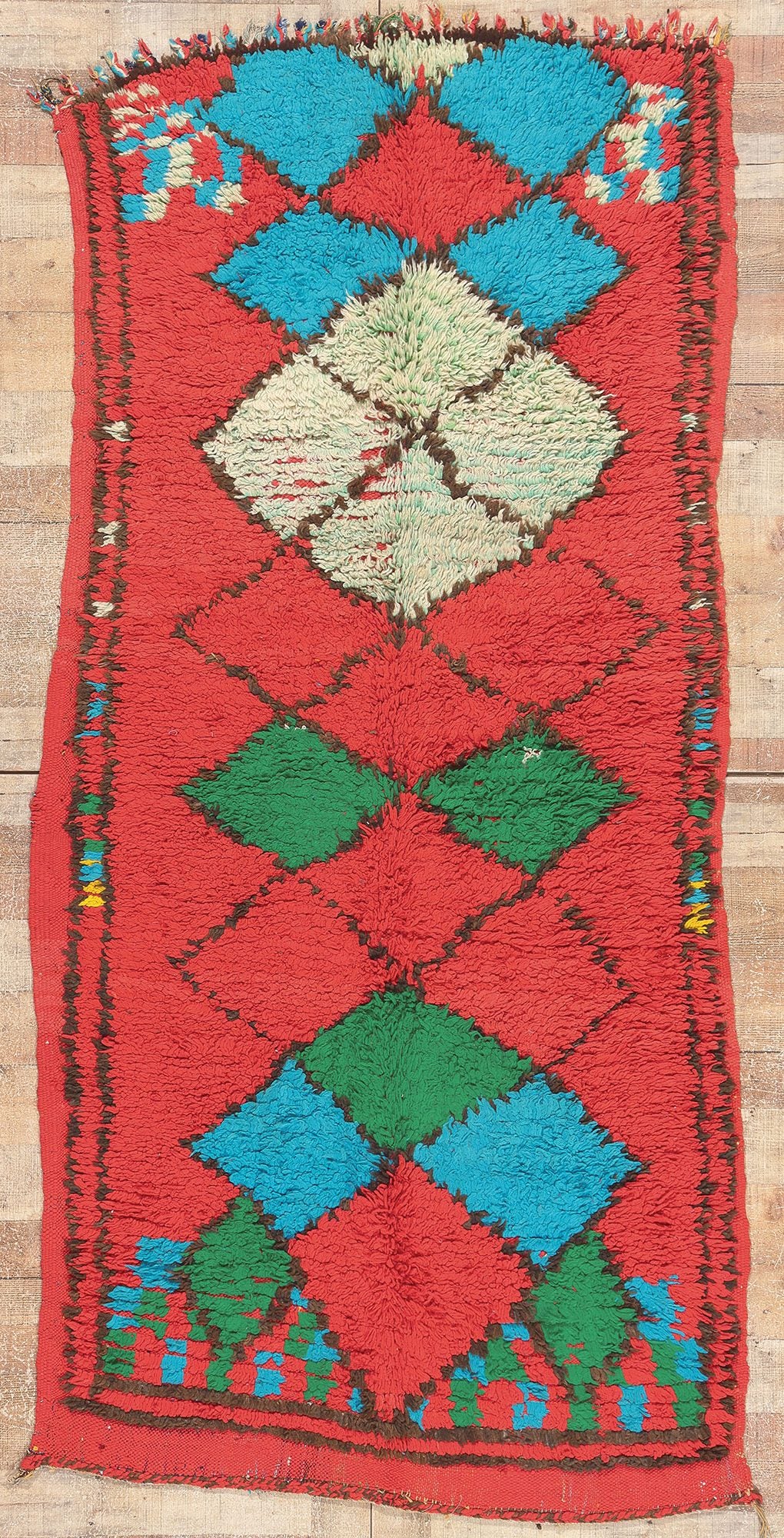 4 x 8 Vintage Red Boujad Moroccan Rug 20029