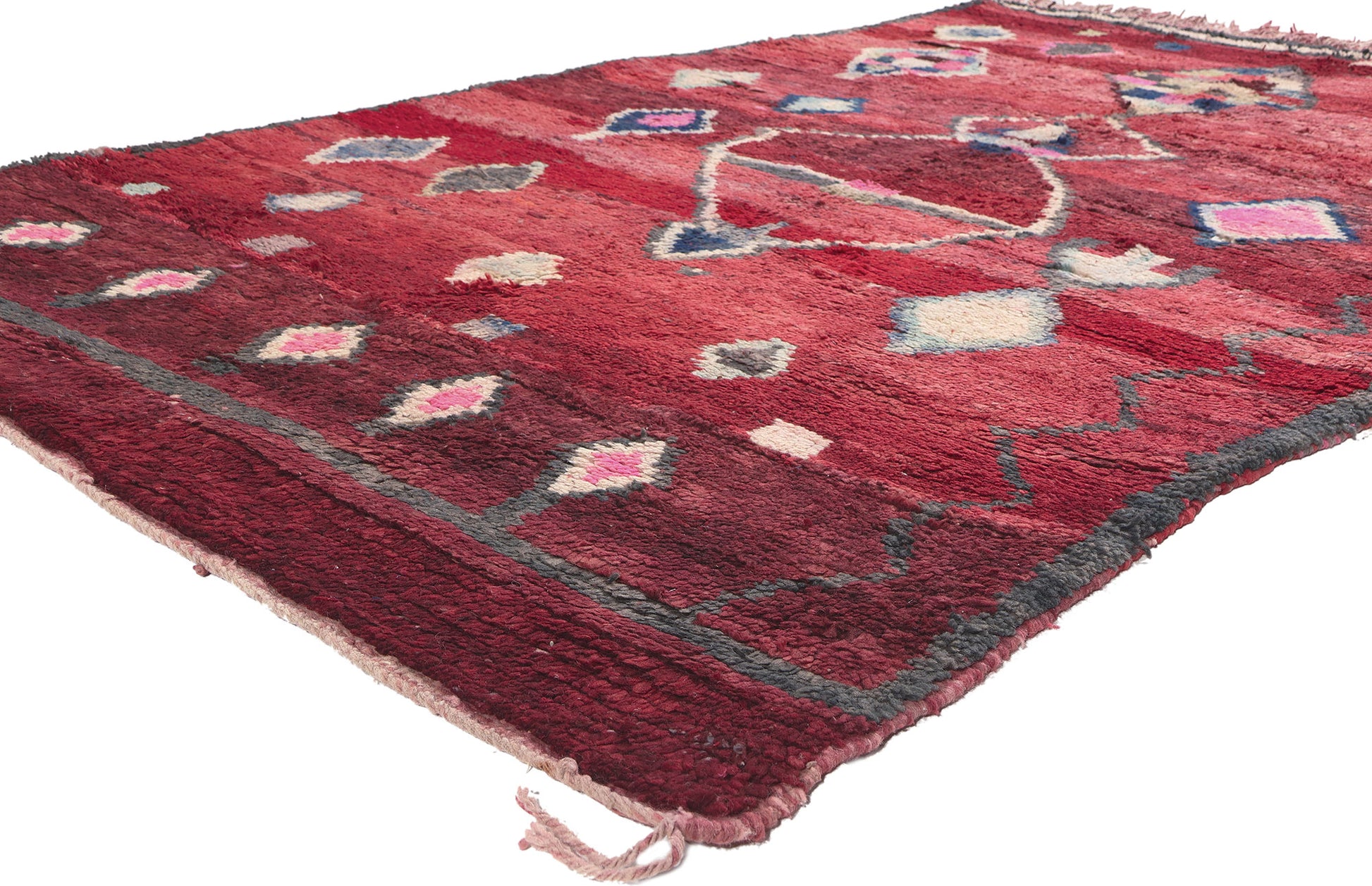 5 x 8 Vintage Red Boujad Moroccan Rug 20278