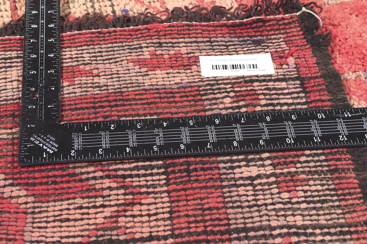 6 x 11 Vintage Red Boujad Moroccan Rug 20982