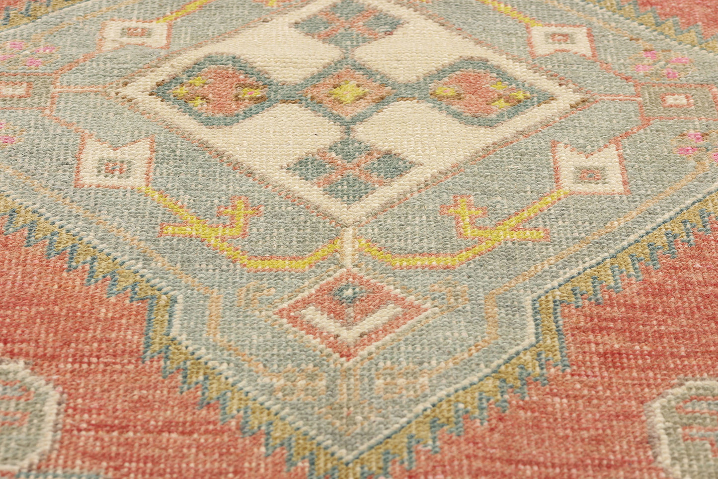 3 x 10 Vintage Red Turkish Oushak Rug 53917