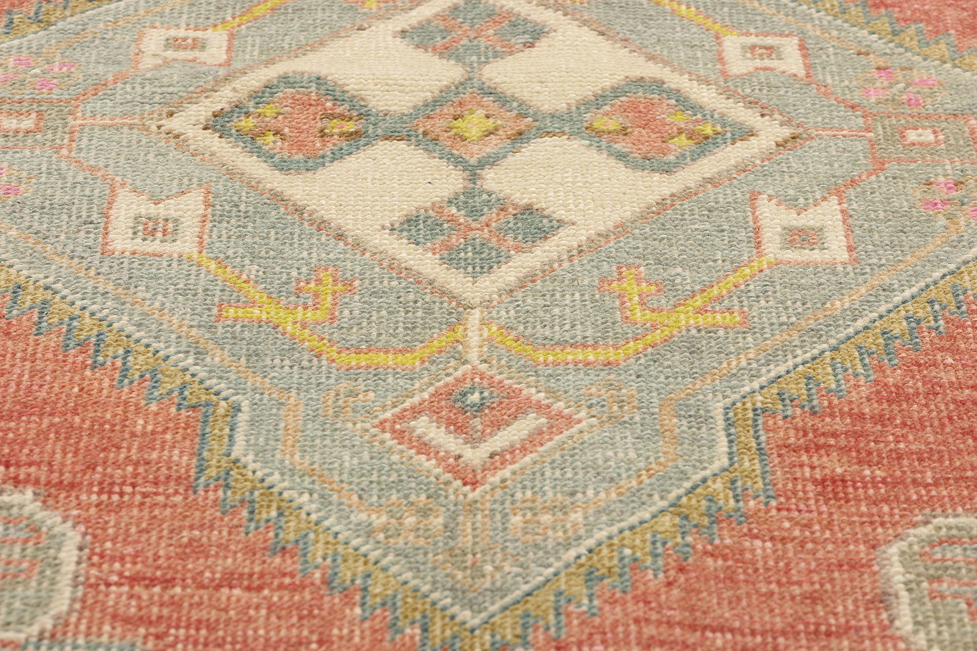 3 x 10 Vintage Red Turkish Oushak Rug 53917