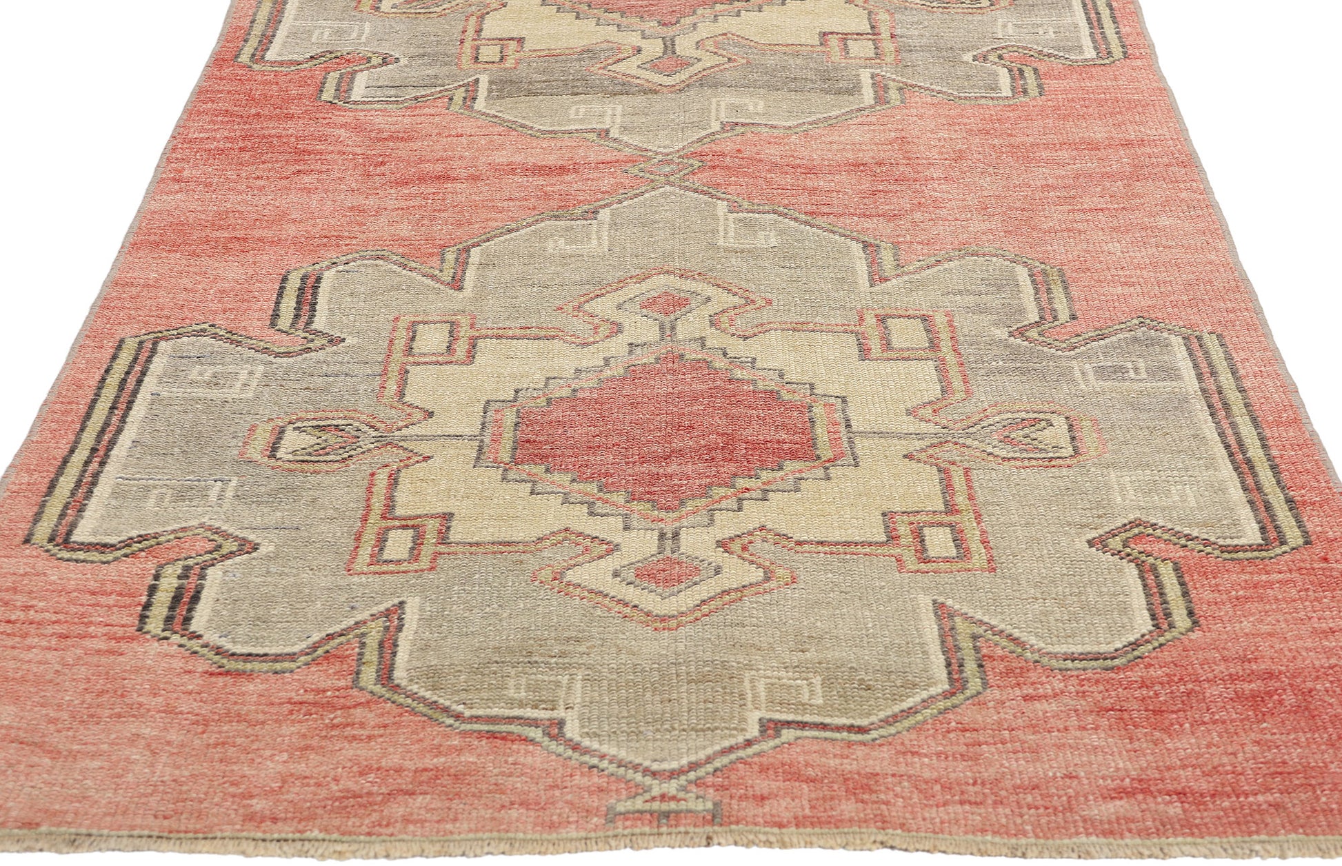 3 x 11 Vintage Red Turkish Oushak Rug 53916