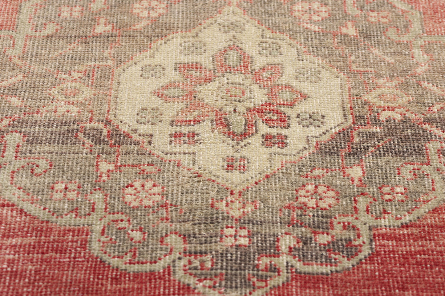 3 x 12 Vintage Red Turkish Oushak Rug 53912