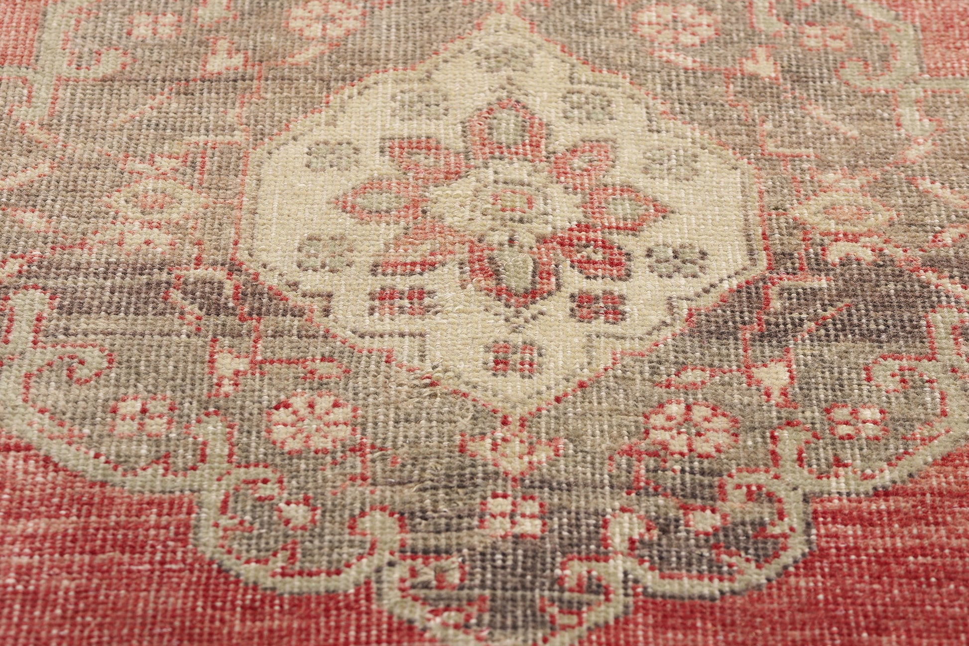 3 x 12 Vintage Red Turkish Oushak Rug 53912