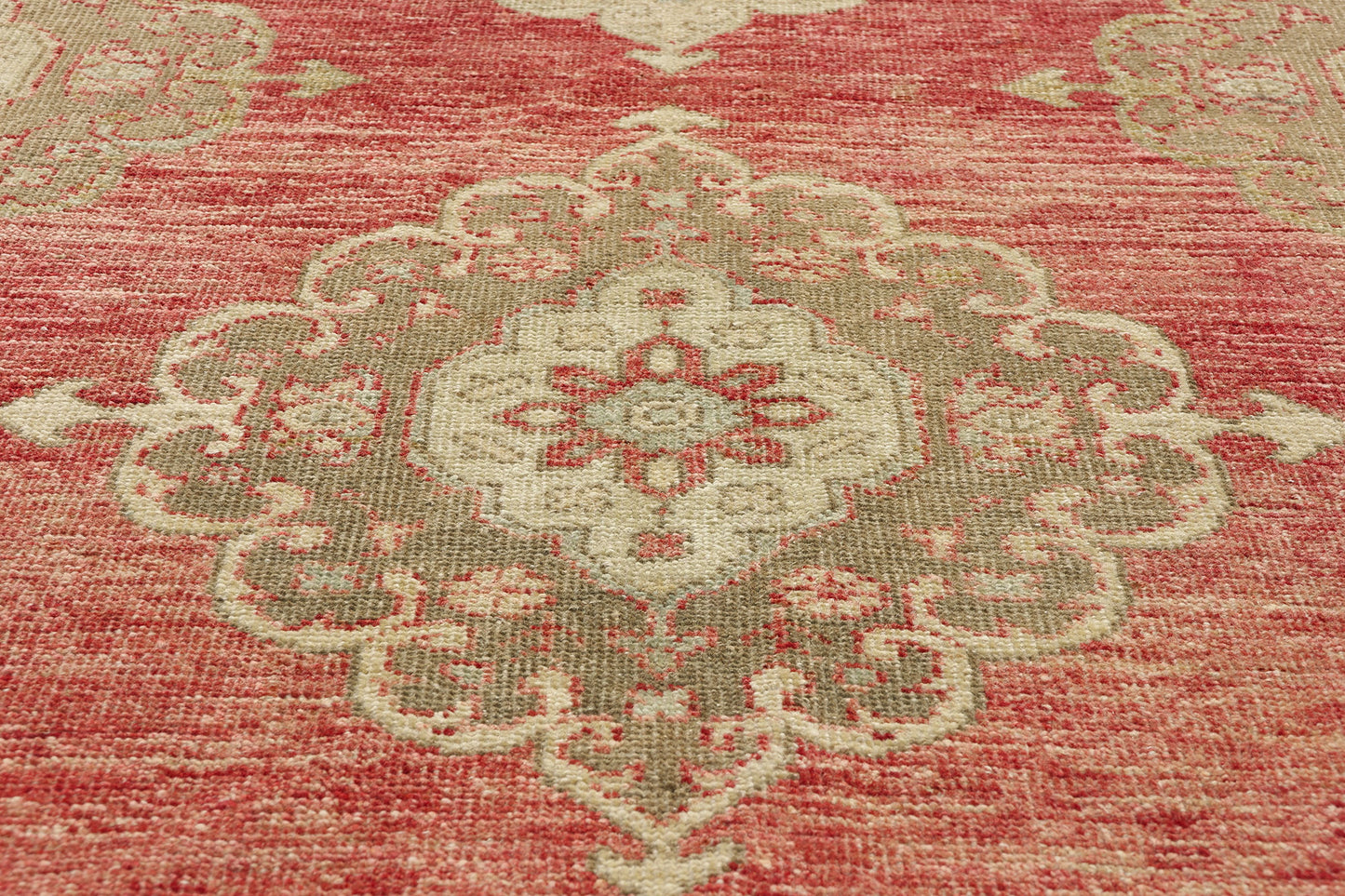 3 x 12 Vintage Red Turkish Oushak Rug 53919