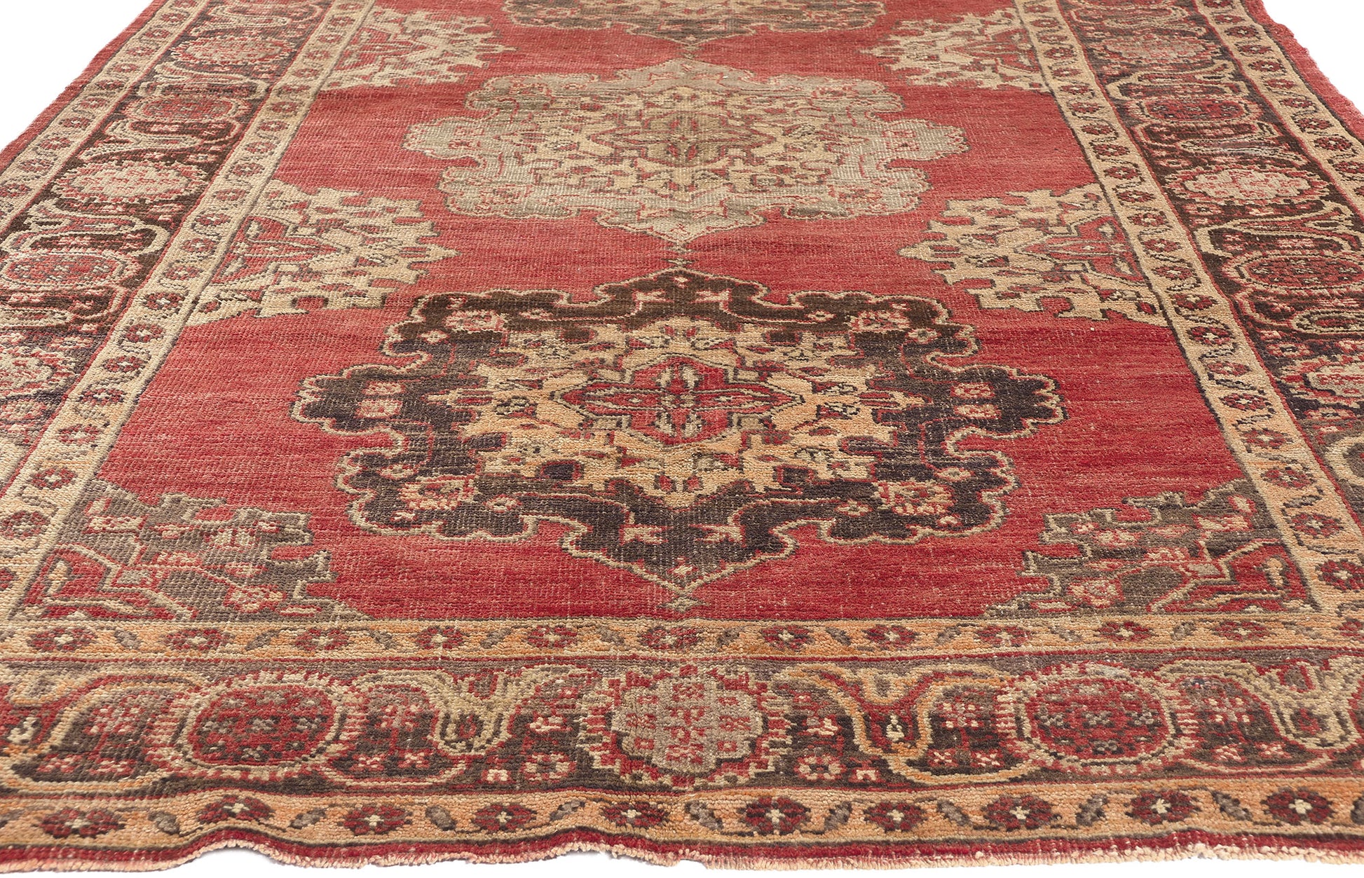 5 x 14 Vintage Turkish Oushak Rug 52363