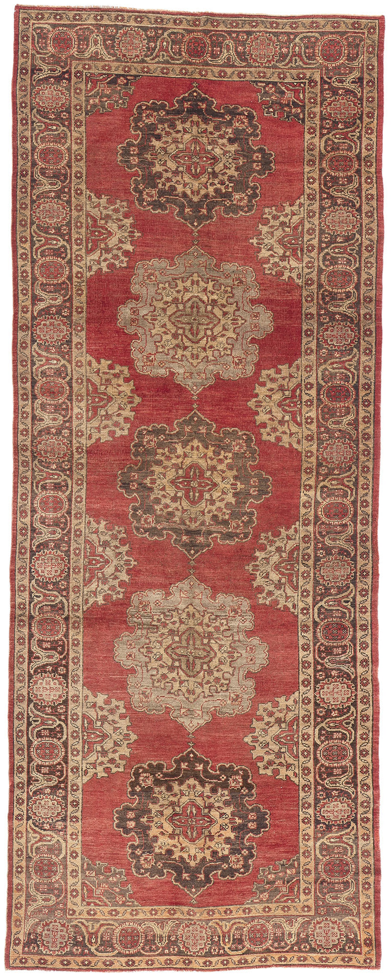 5 x 14 Vintage Turkish Oushak Rug 52363