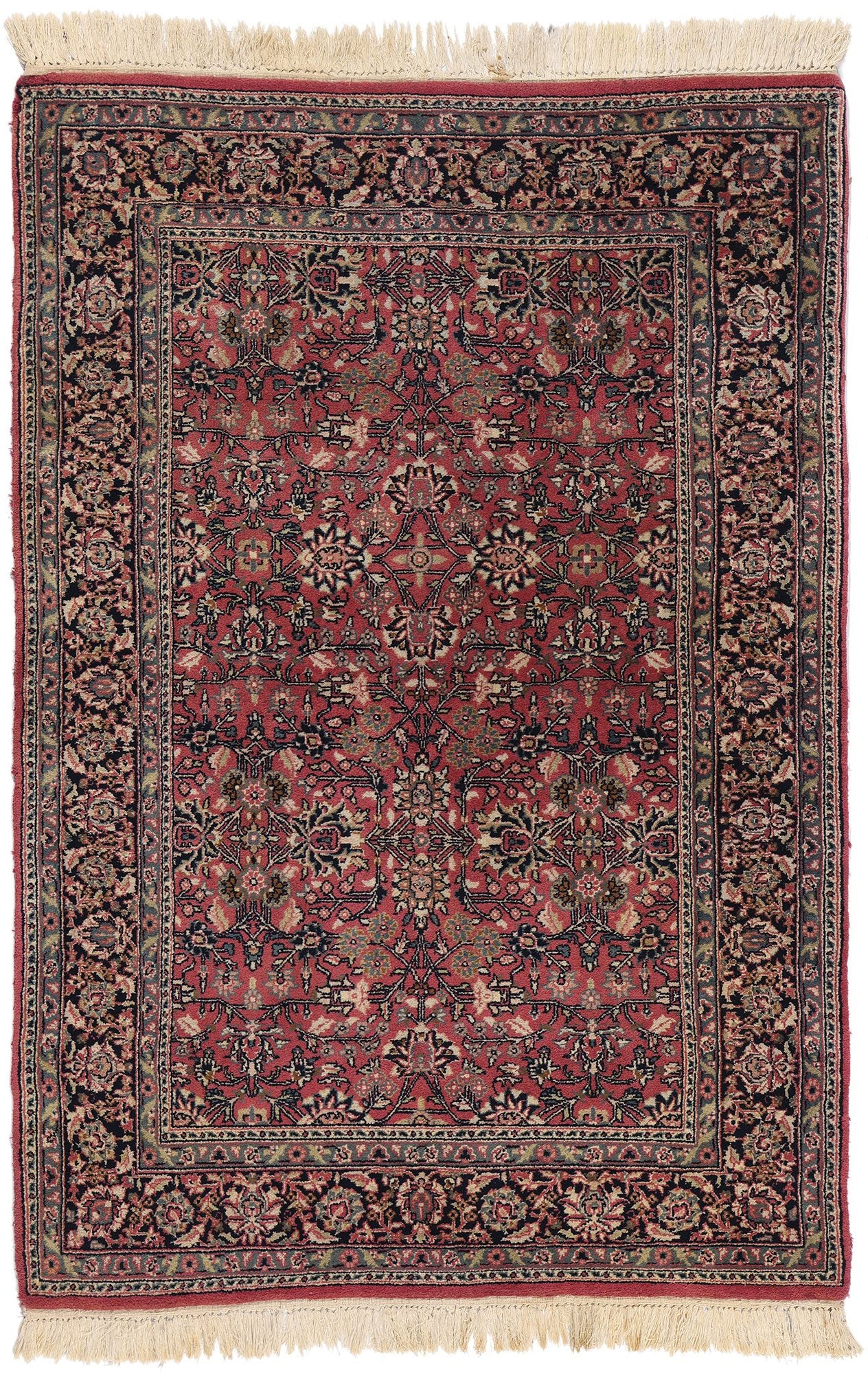 4 x 6 Vintage Red Persian Bijar Rug 78693