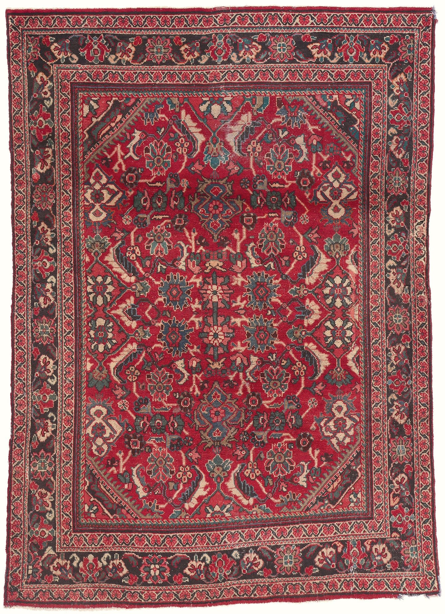 7 x 10 Vintage Red Persian Mahal Rug 78715