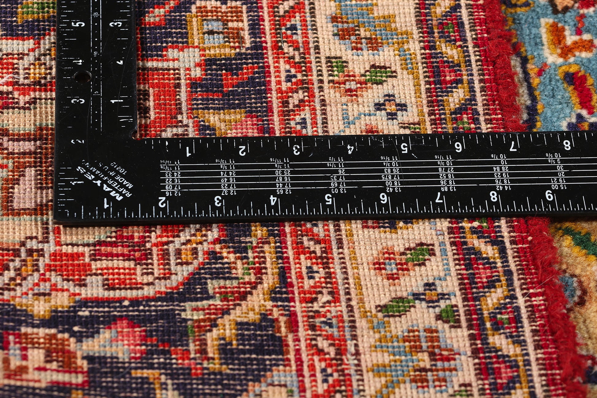 10 x 13 Vintage Red Persian Tabriz Rug 78814