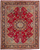 10 x 13 Vintage Red Persian Tabriz Rug 78814