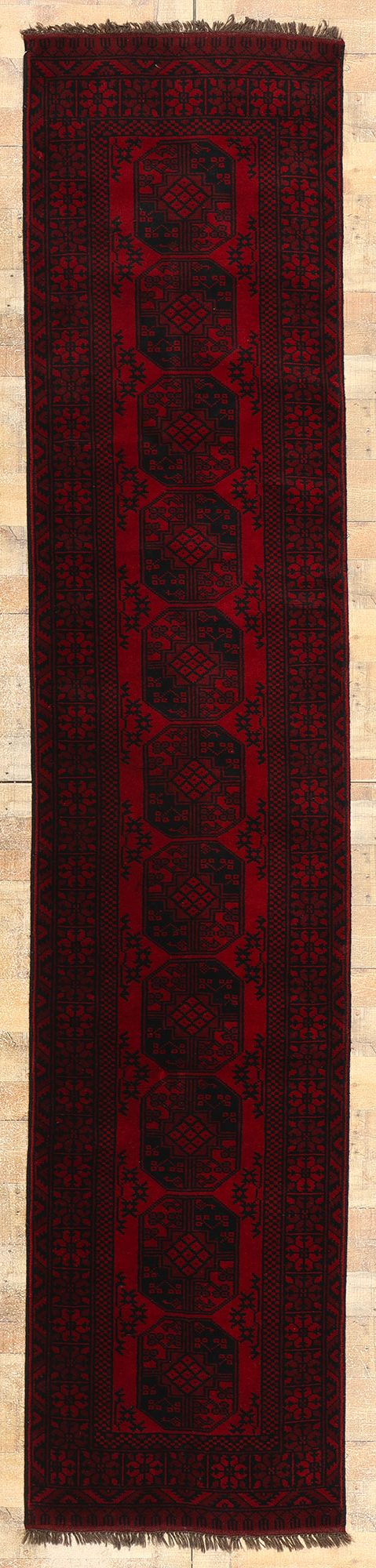 3 x 13 Vintage Persian Turkoman Rug 78718