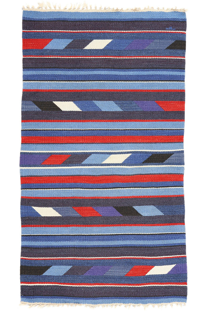 3 x 5 Vintage Rio Grande Chimayo Banded Blanket 78792