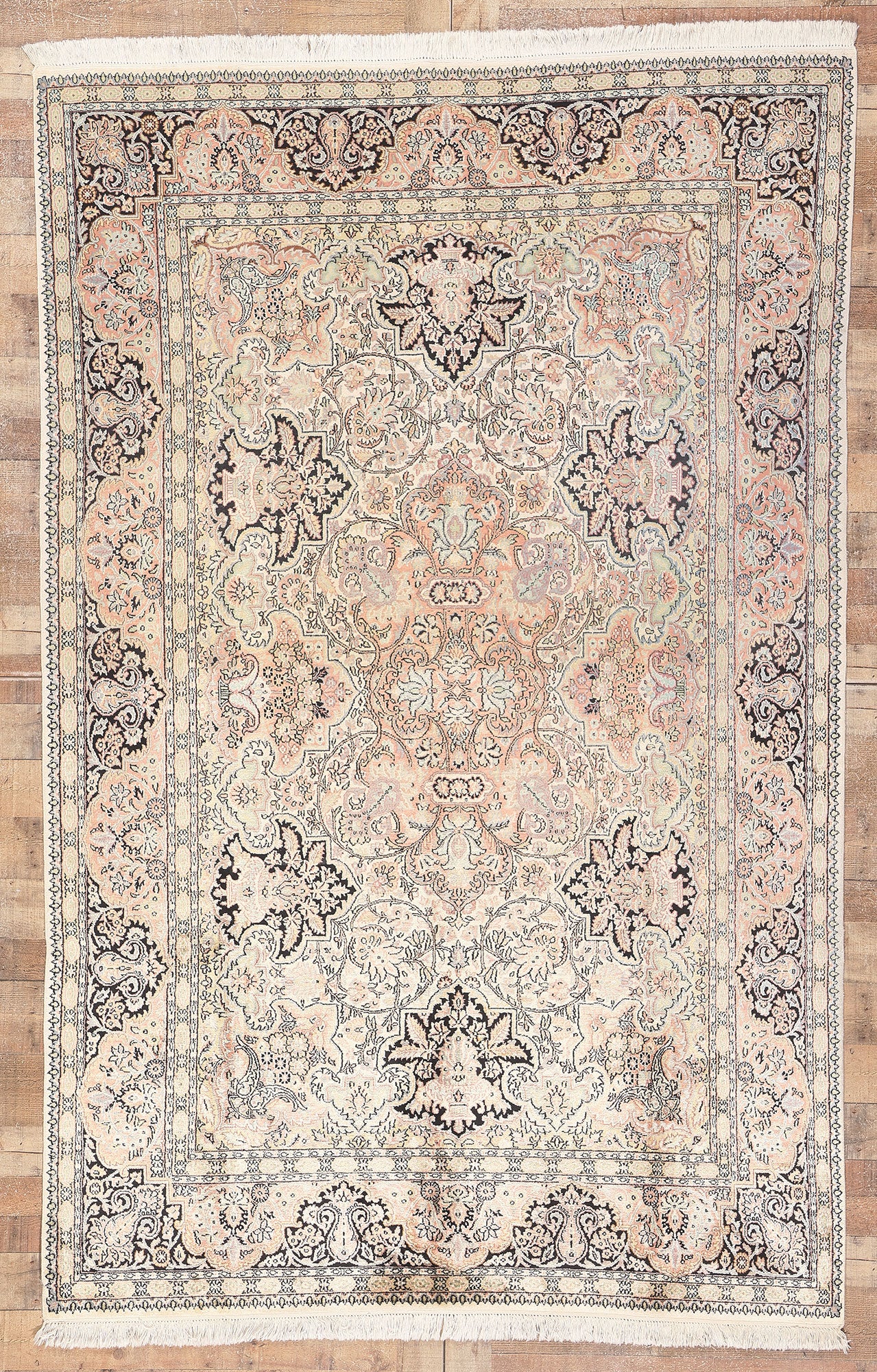 6 x 9 Vintage Indian Kashmir Rug 77533