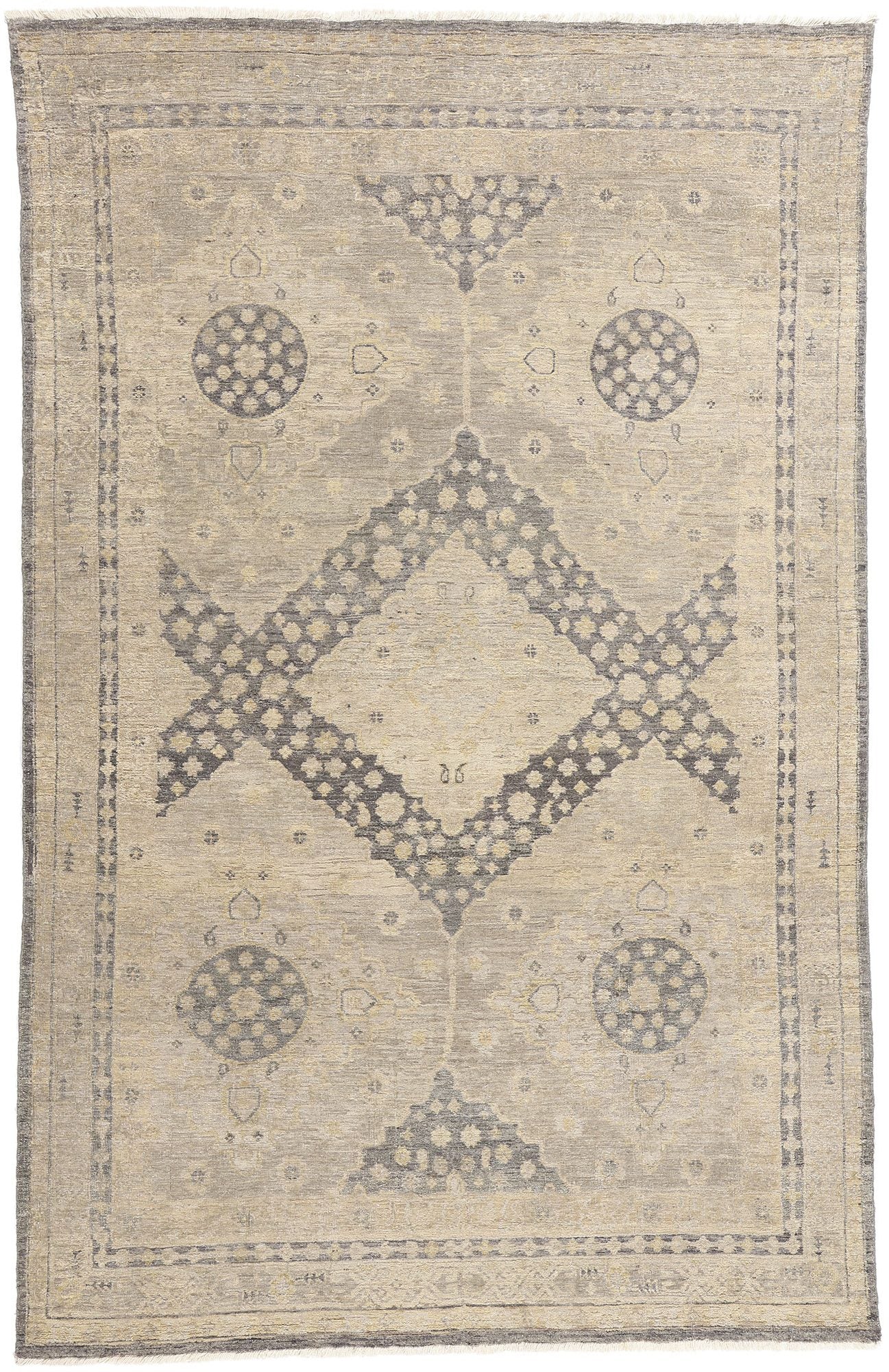 6 x 9 Vintage-Inspired Modern Khotan Rug 31070