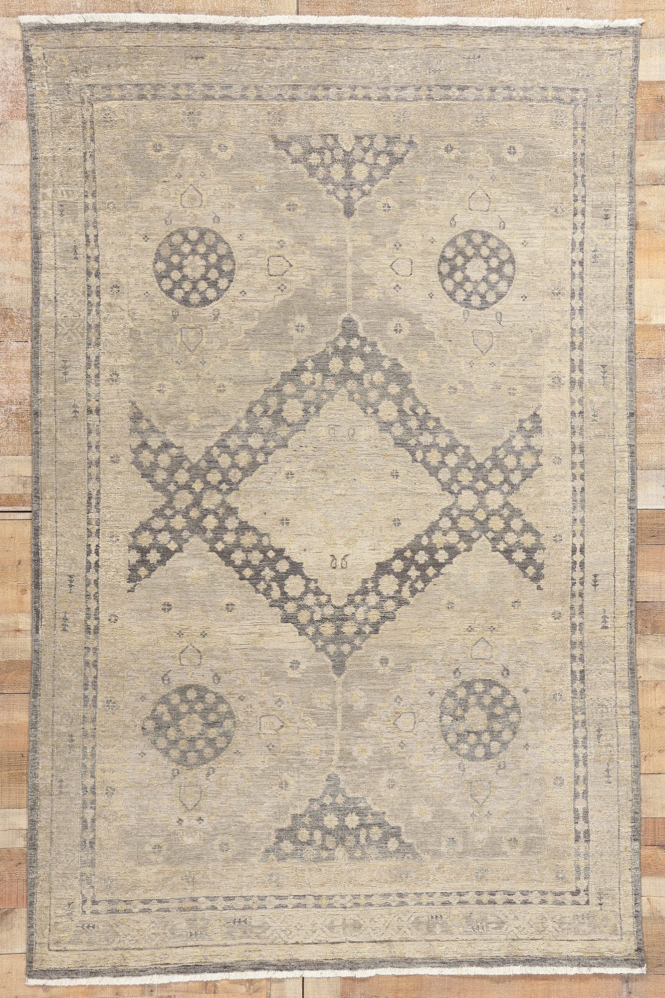 6 x 9 Vintage-Inspired Modern Khotan Rug 31070