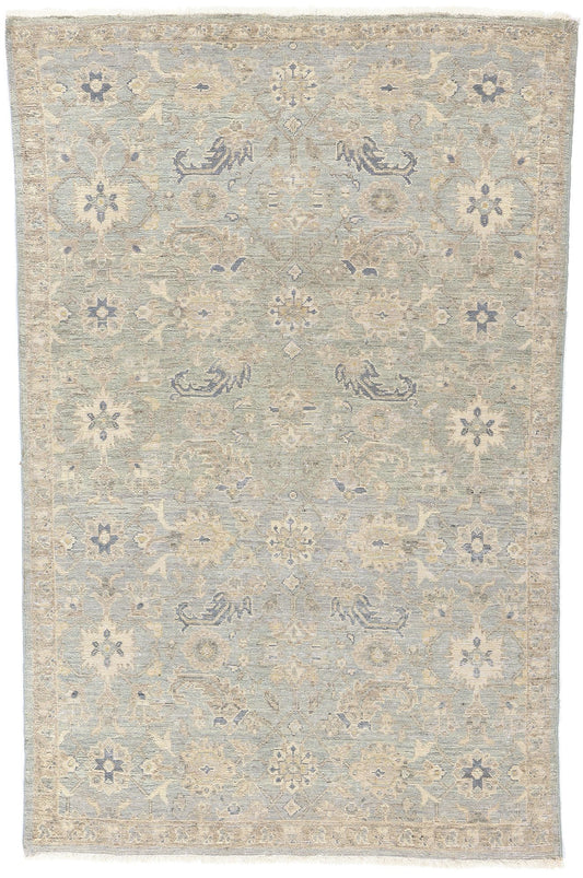 4 x 6 Vintage-Inspired Modern Oushak Rug 31072